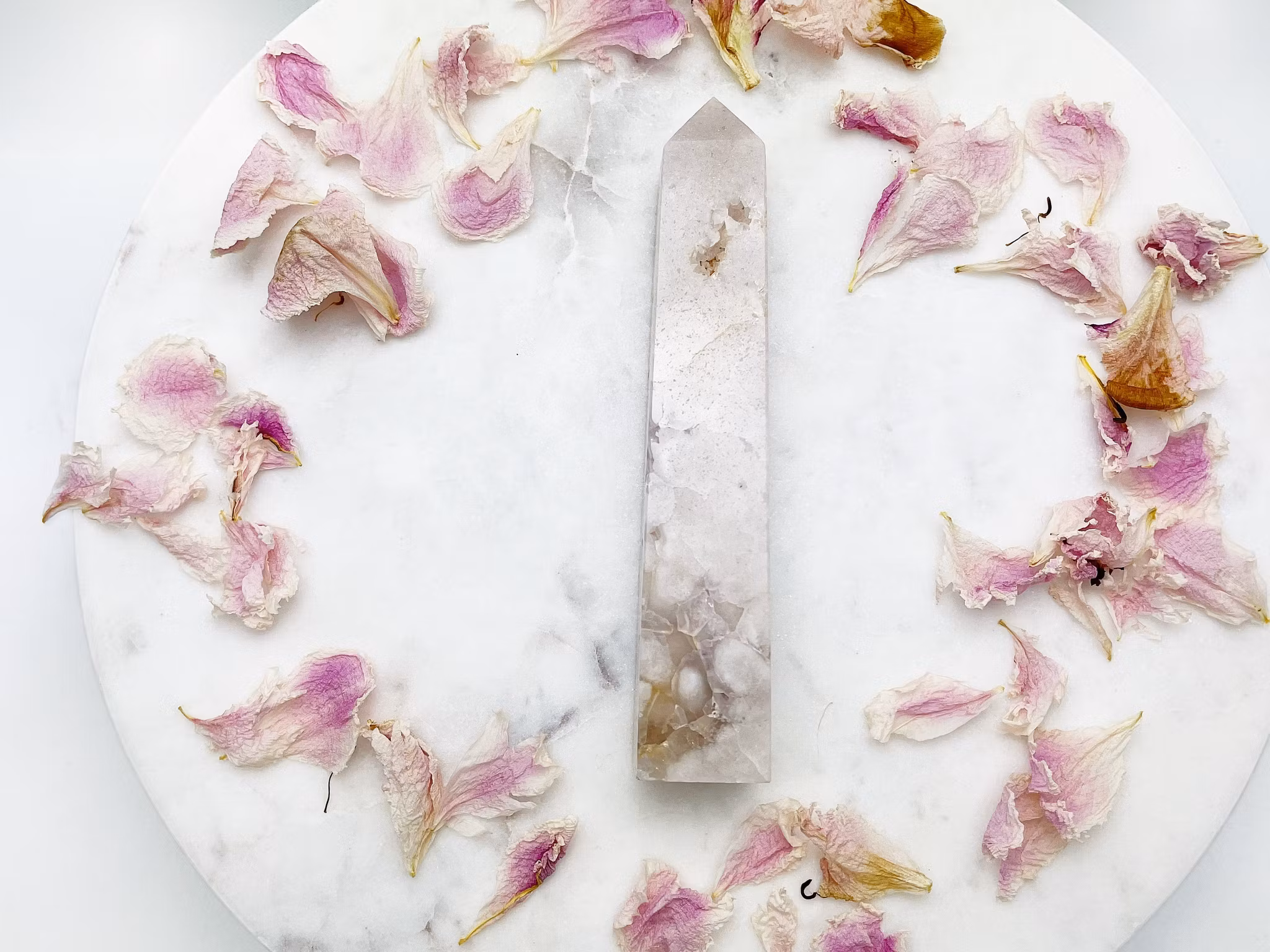 Rosa ametist/blomster agat torn