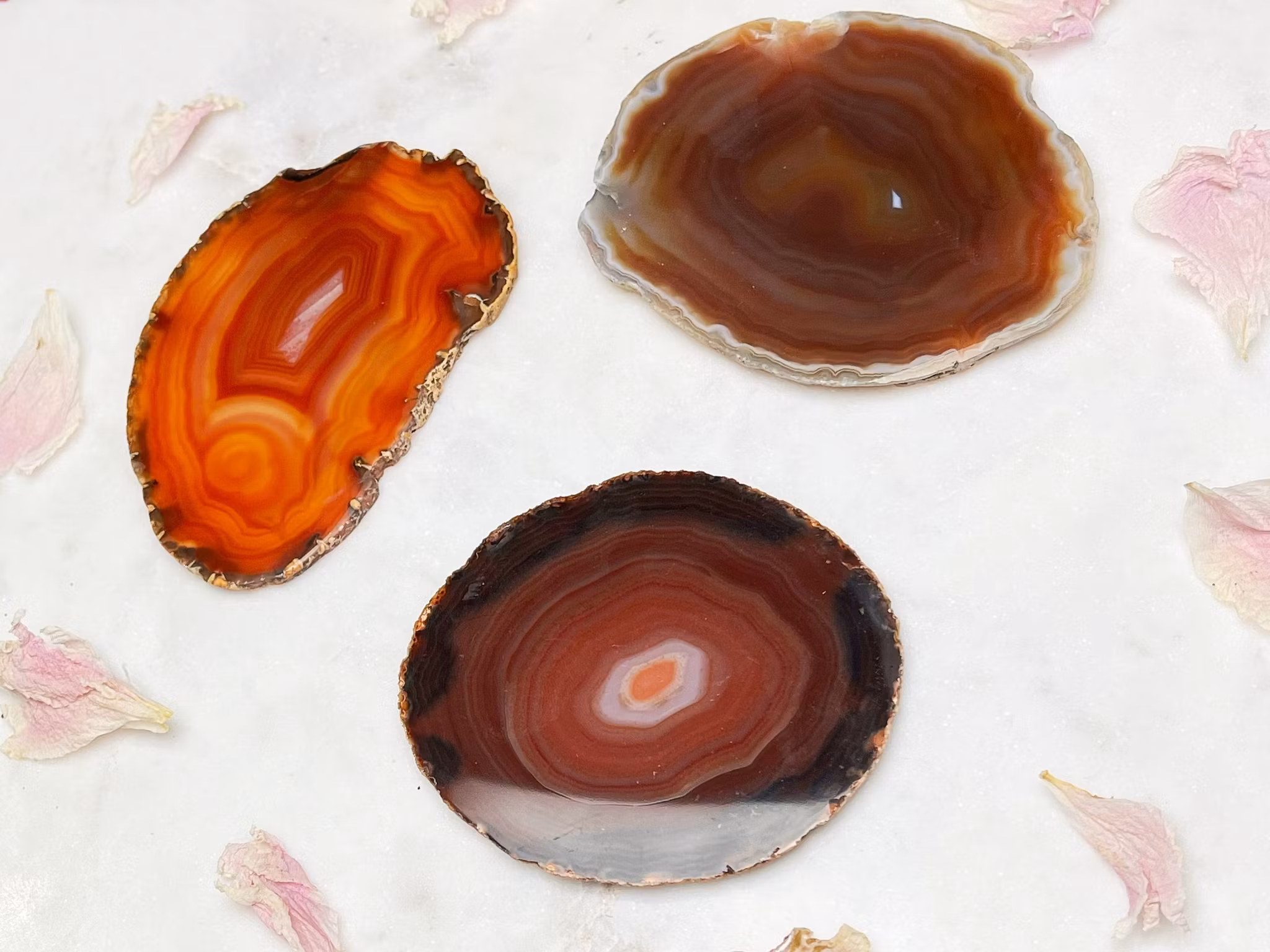 Agat Skiva naturlig liten