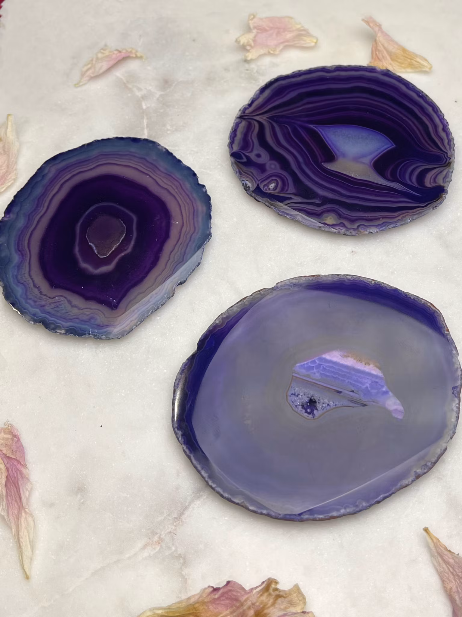 Agat Skiva lila liten