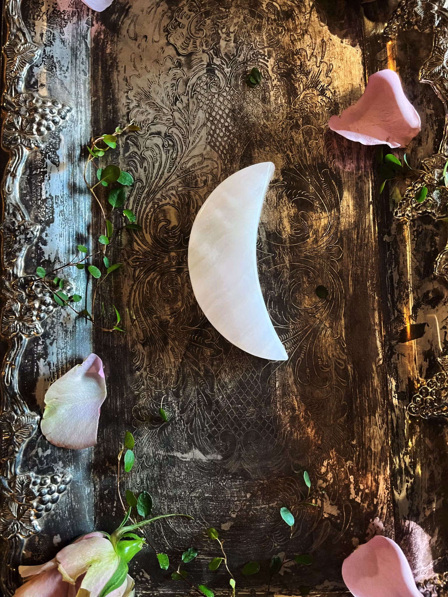 Rosa kalcit (Mangano Kalcit. ) måne