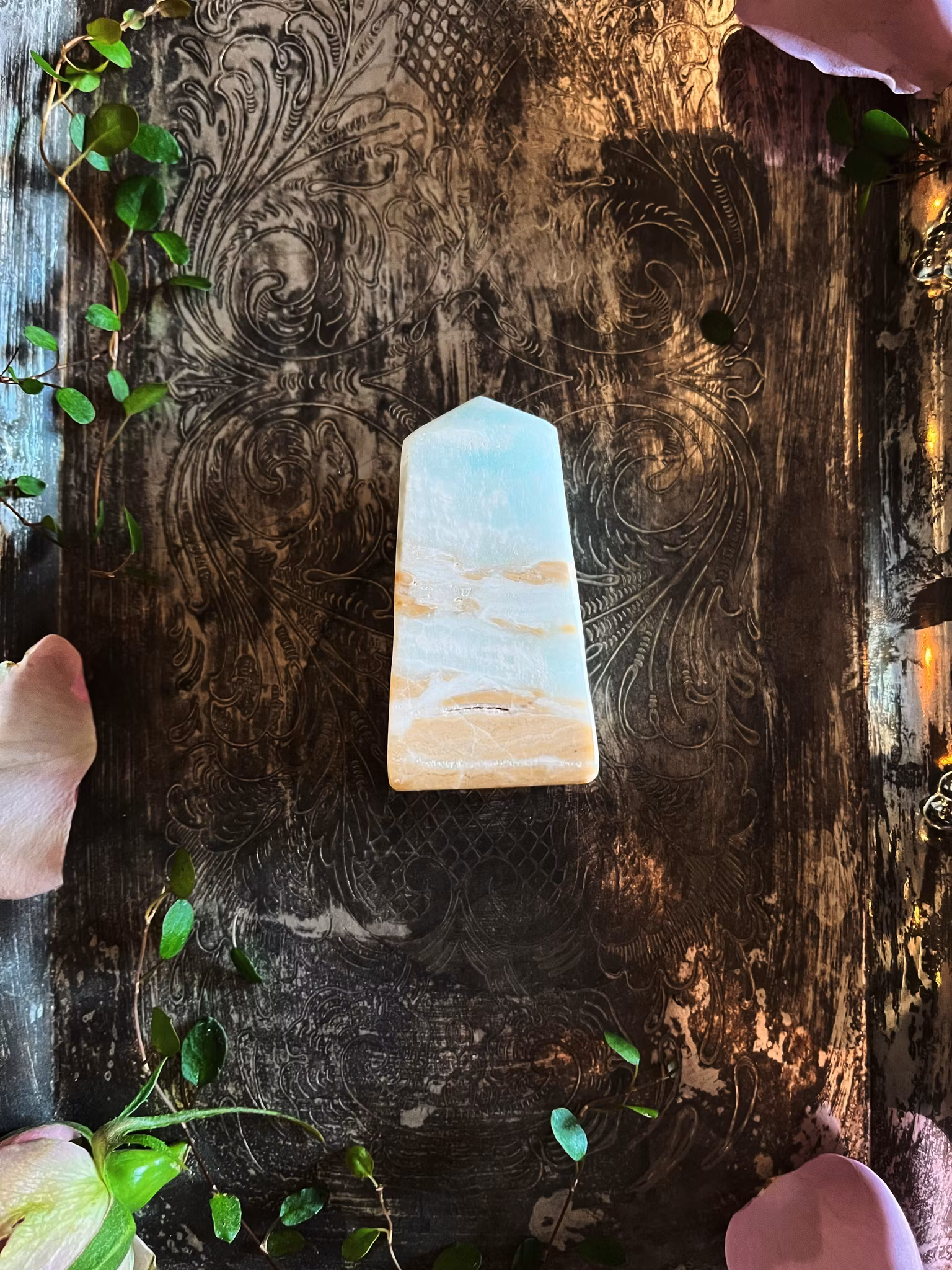 Aragonit karibisk blå torn #1