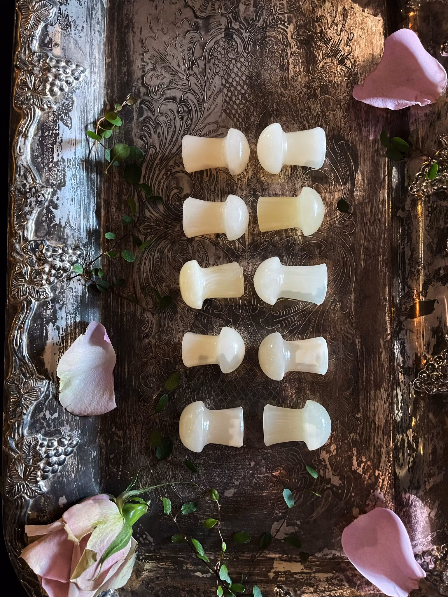 Honungs kalcit. mushrooms mini