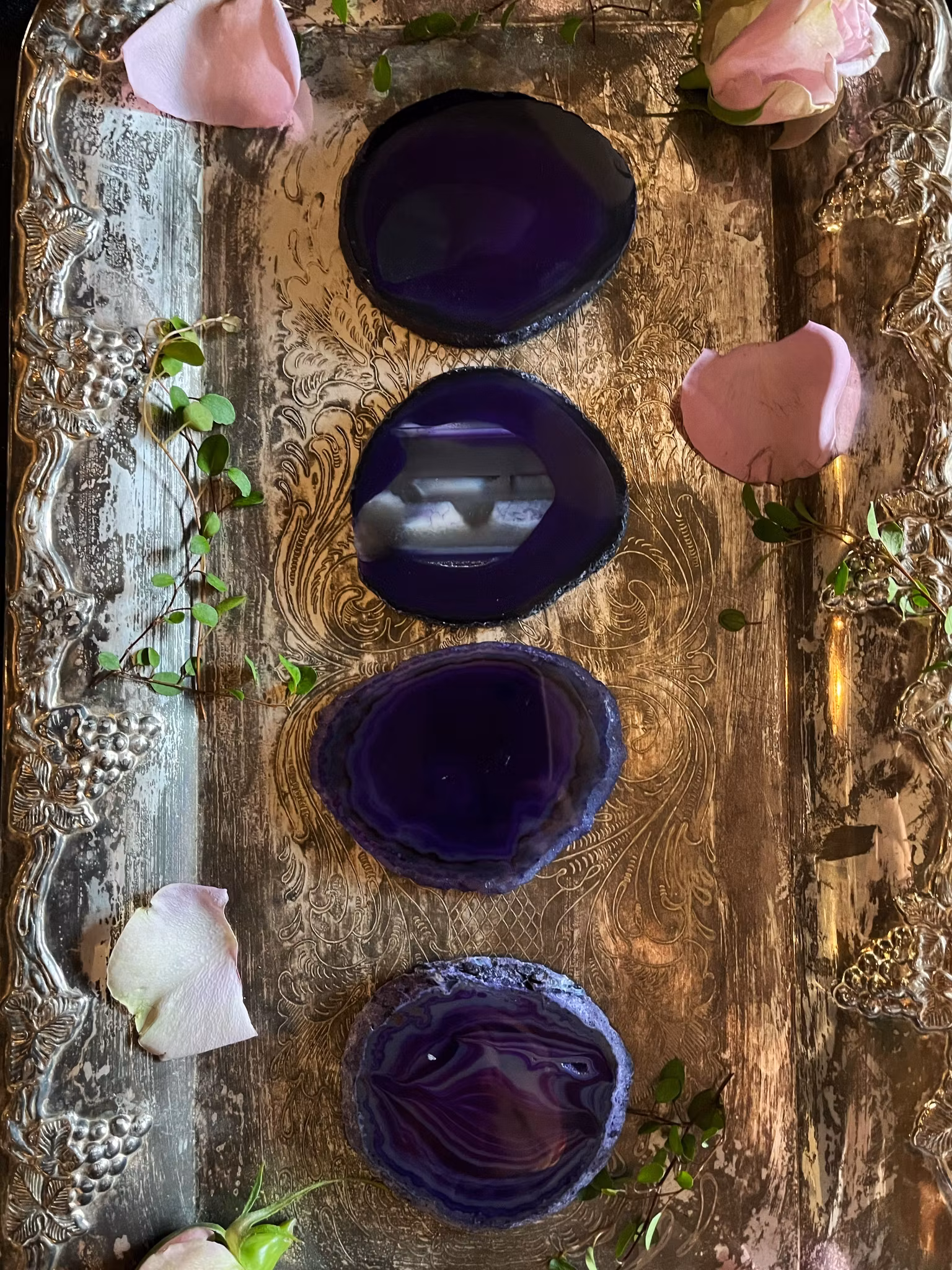 Agat Skiva lila liten