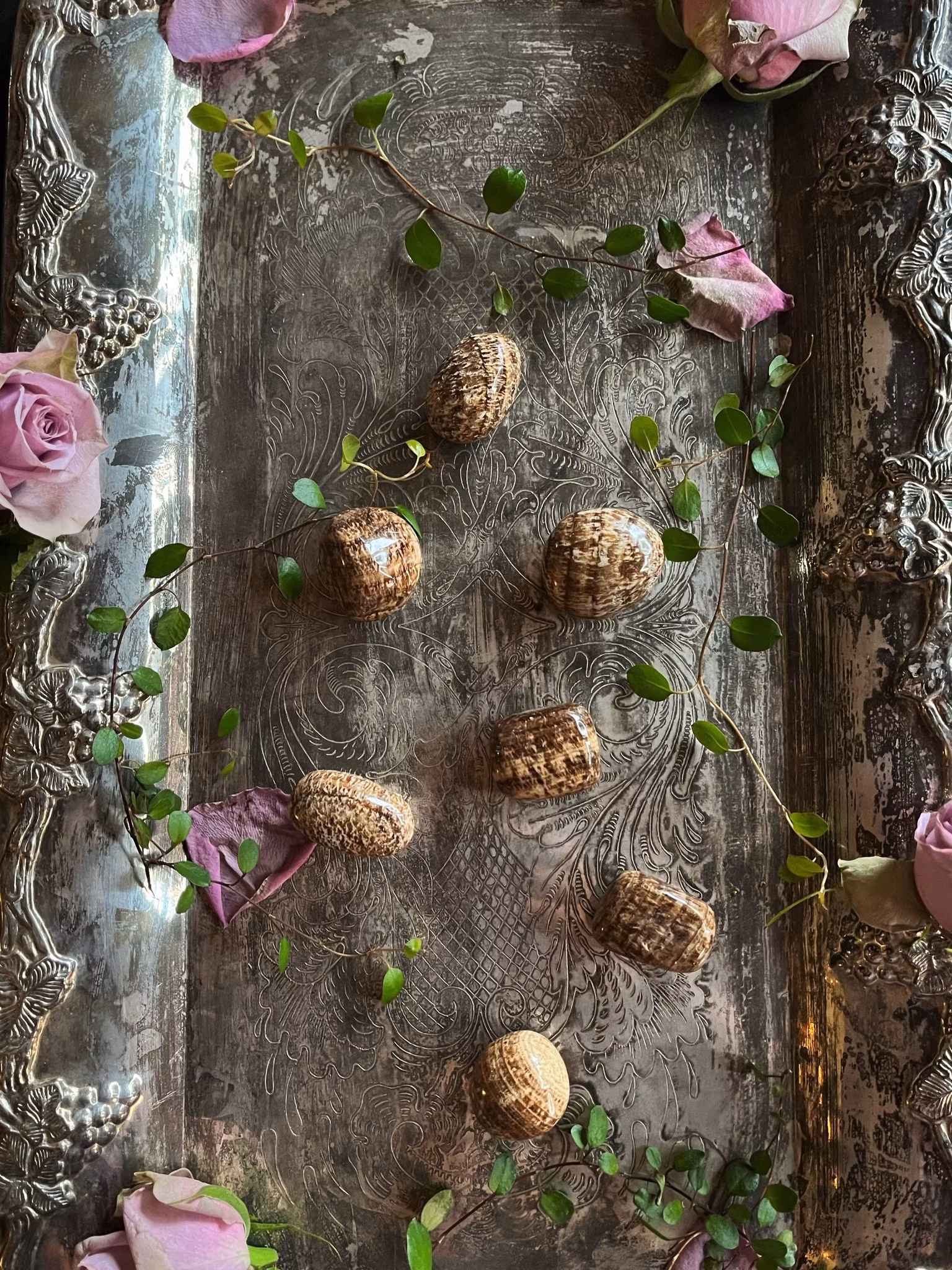 Aragonit, brun Cuddle Stones