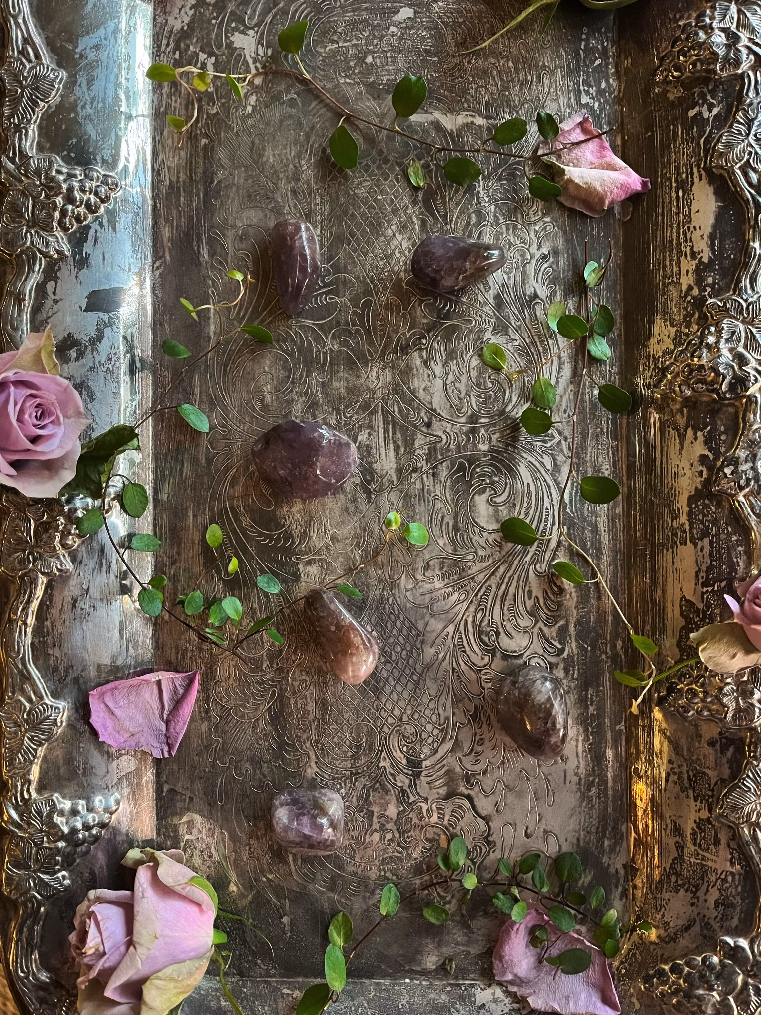 Svart Månsten trumlad