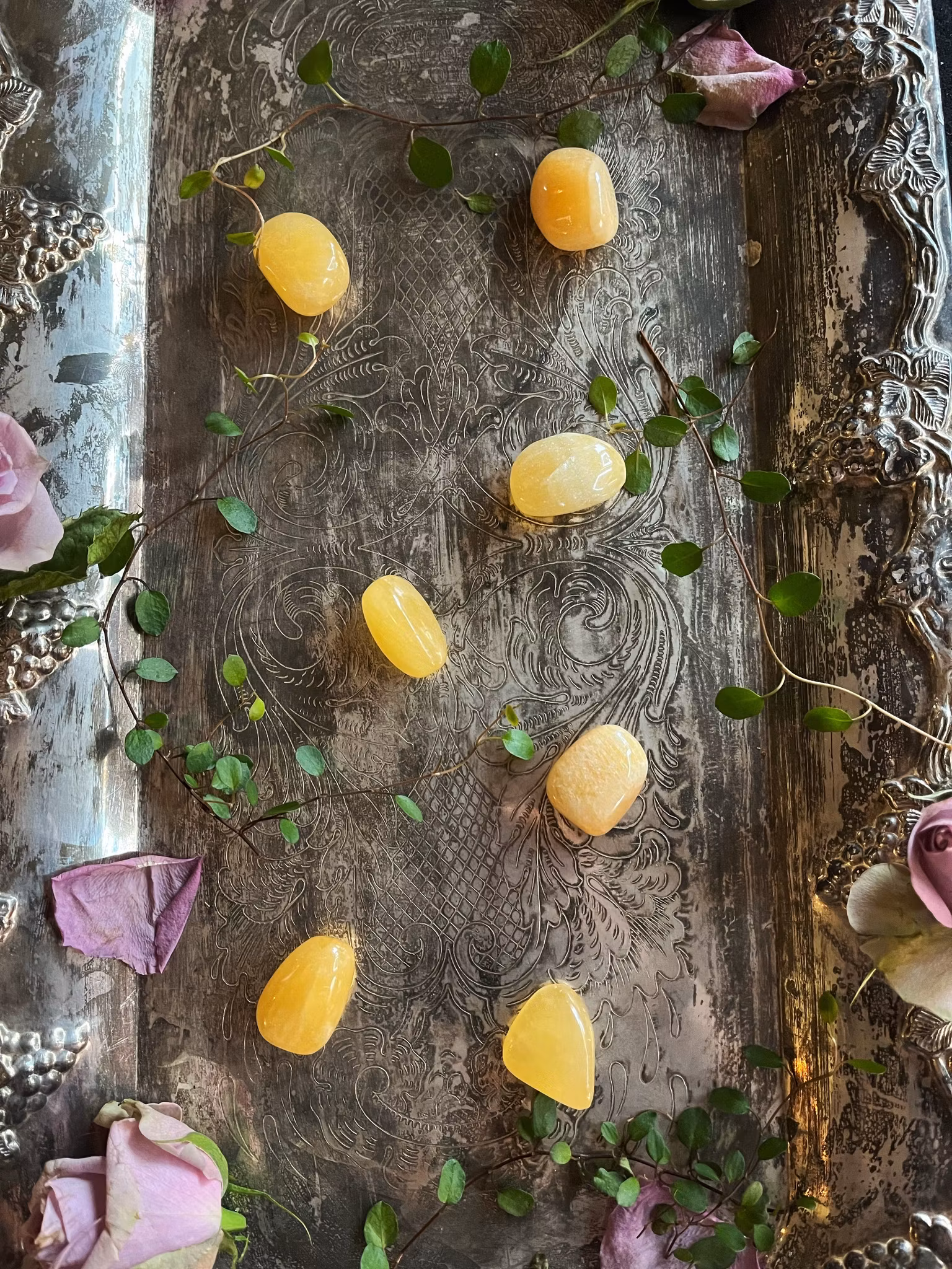 Kalcit, gul trumlade