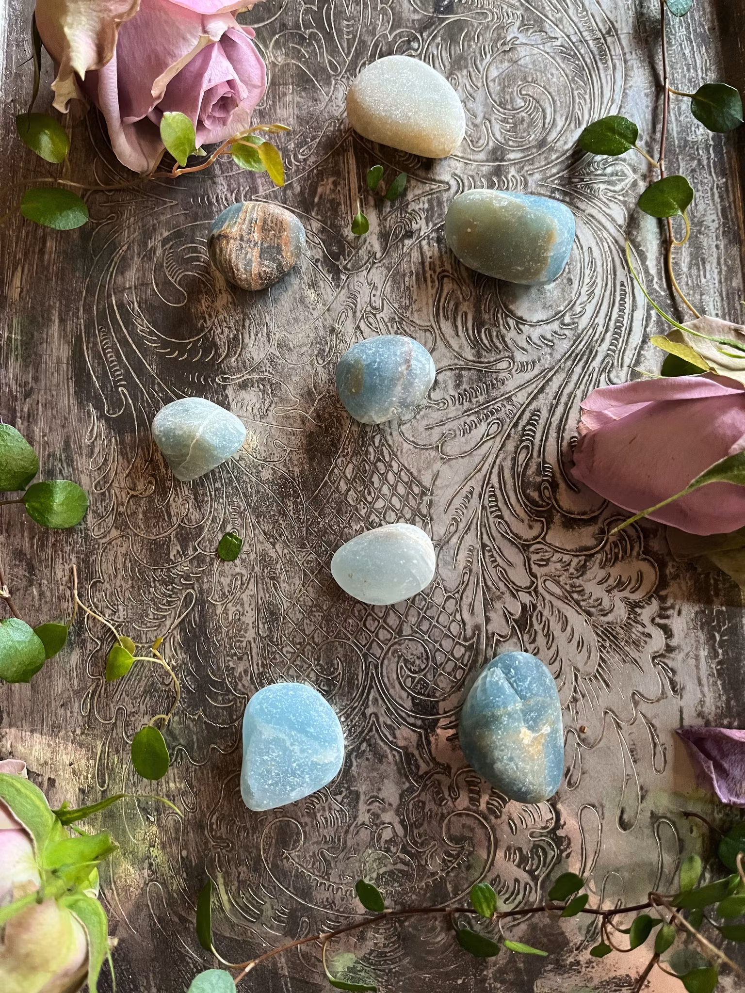 Aragonit, Blå Trumlade