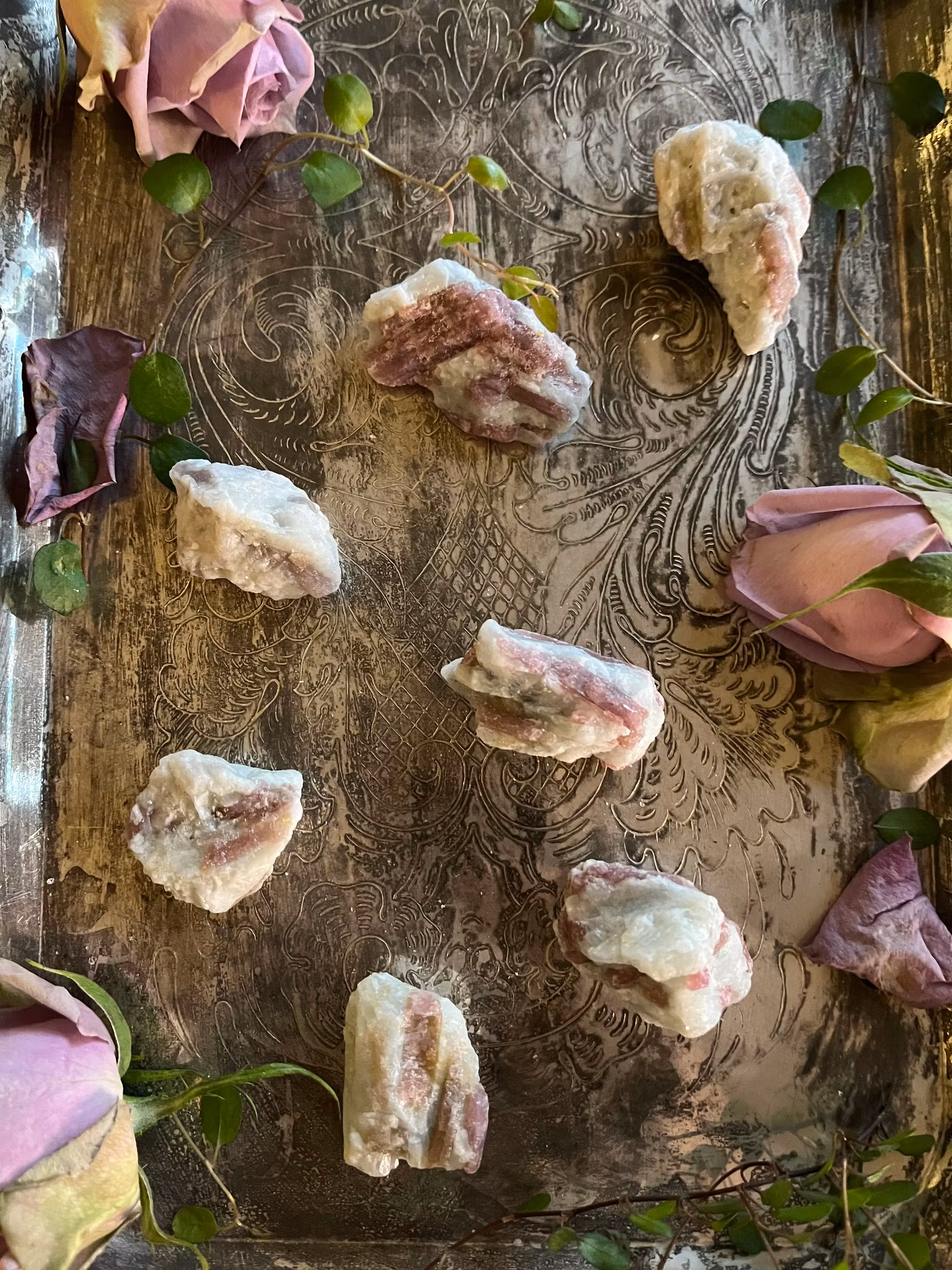 Turmalin, Rosa Rå bit