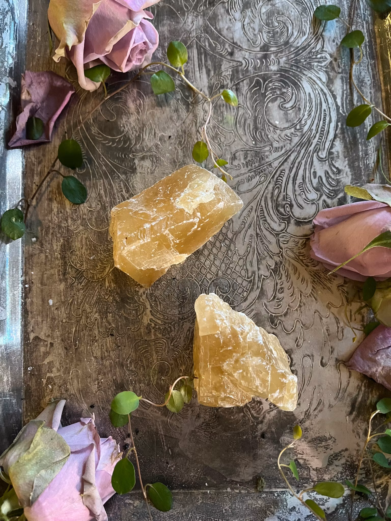 Honungs kalcit rå AA