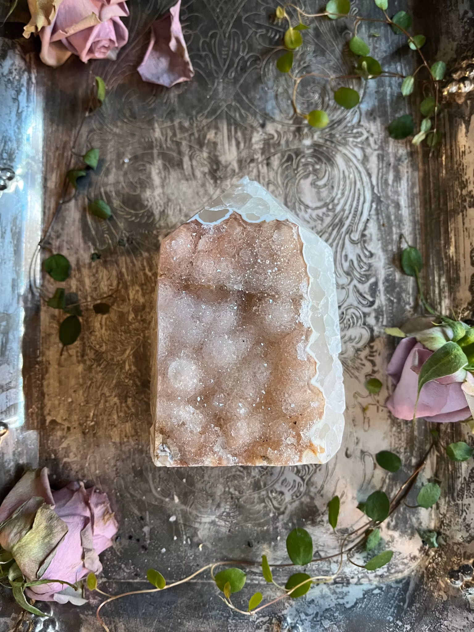 Agat, Polerad Spets med Druze #2