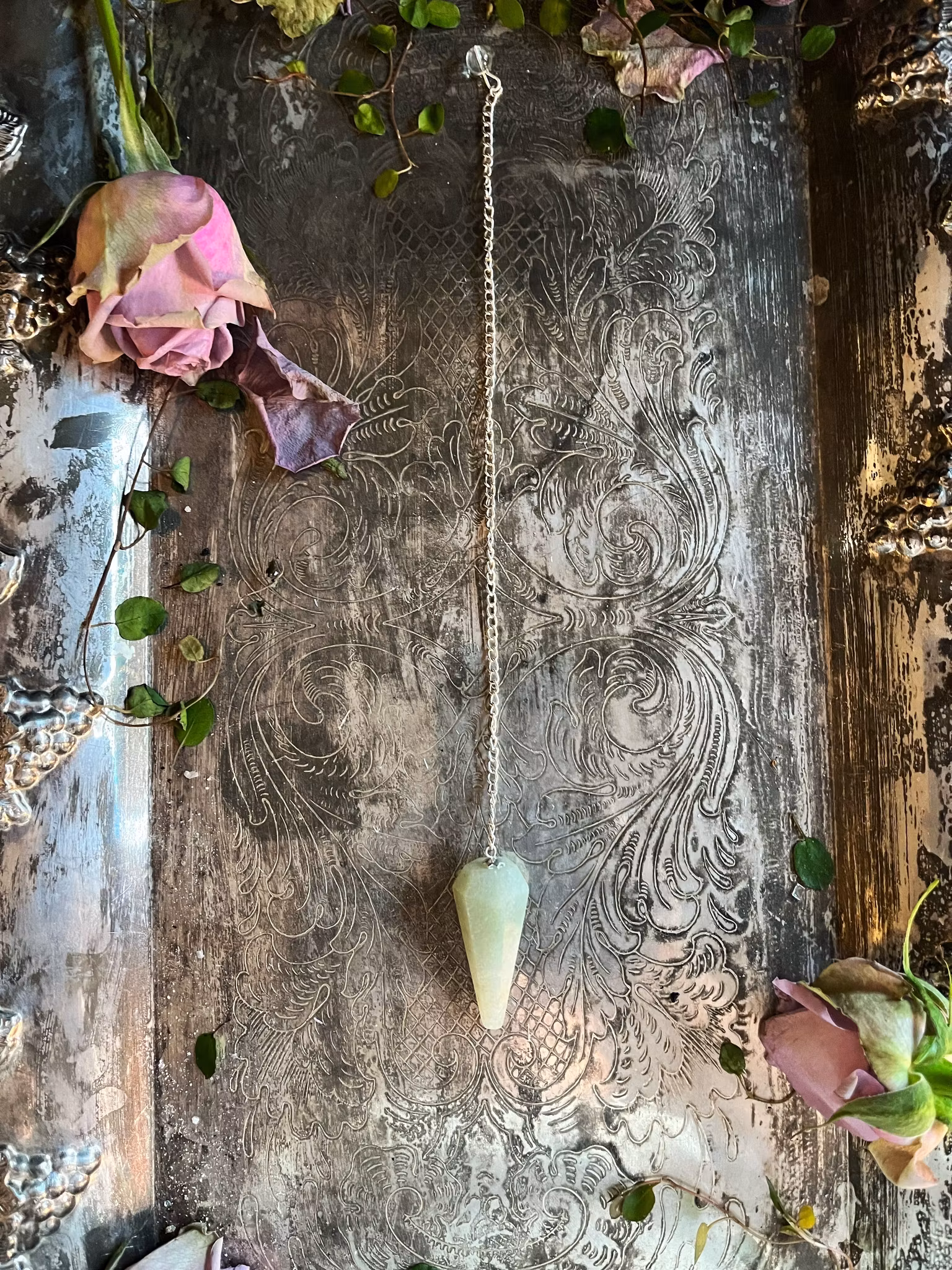 Aventurin, grön kon Pendel