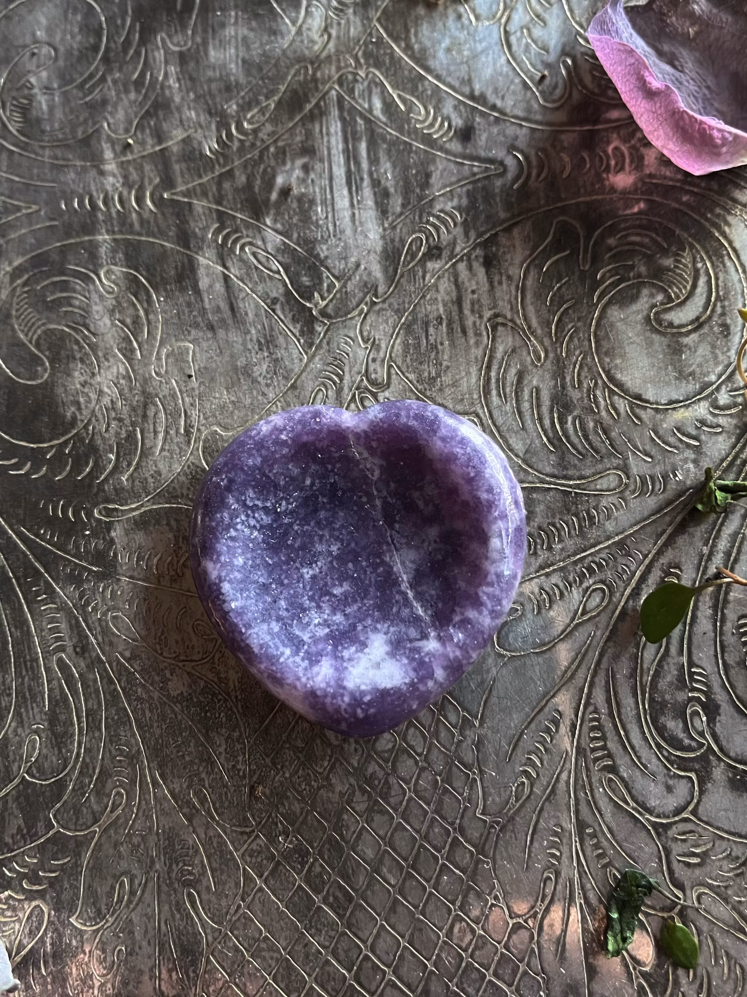 Lepidolit, No worry hjärta