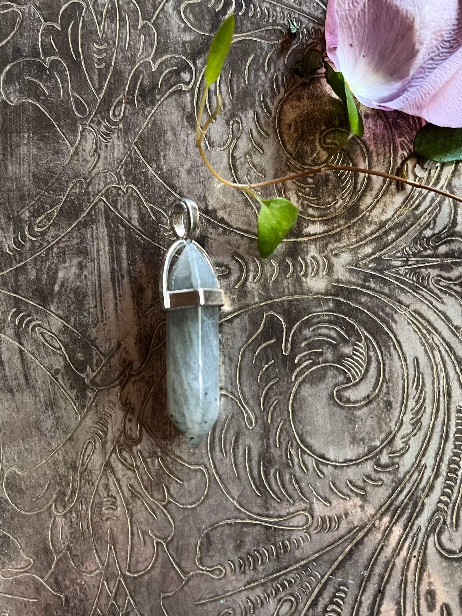 Labradorit, hänge Bullet