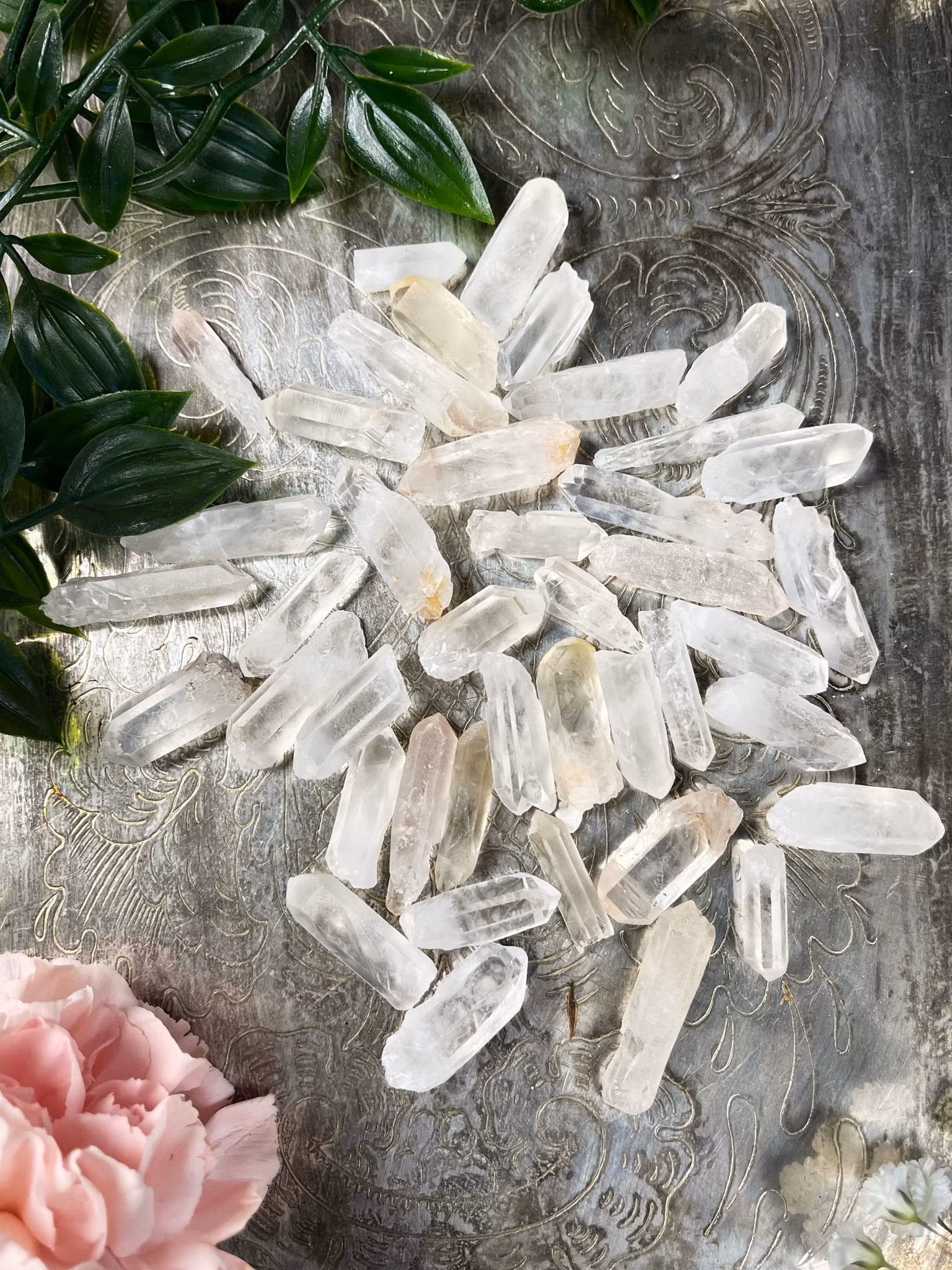 Bergkristall spetsar små