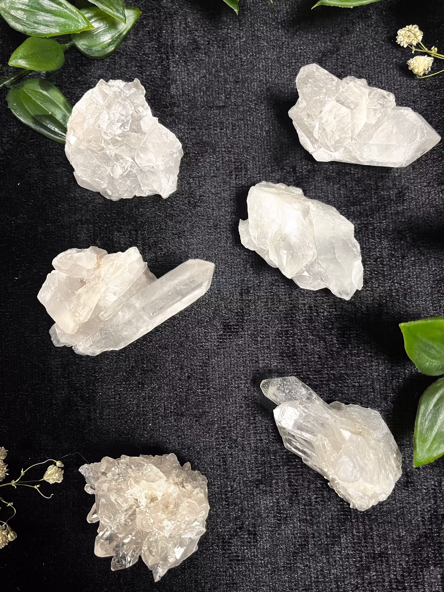 Bergkristall Kluster små