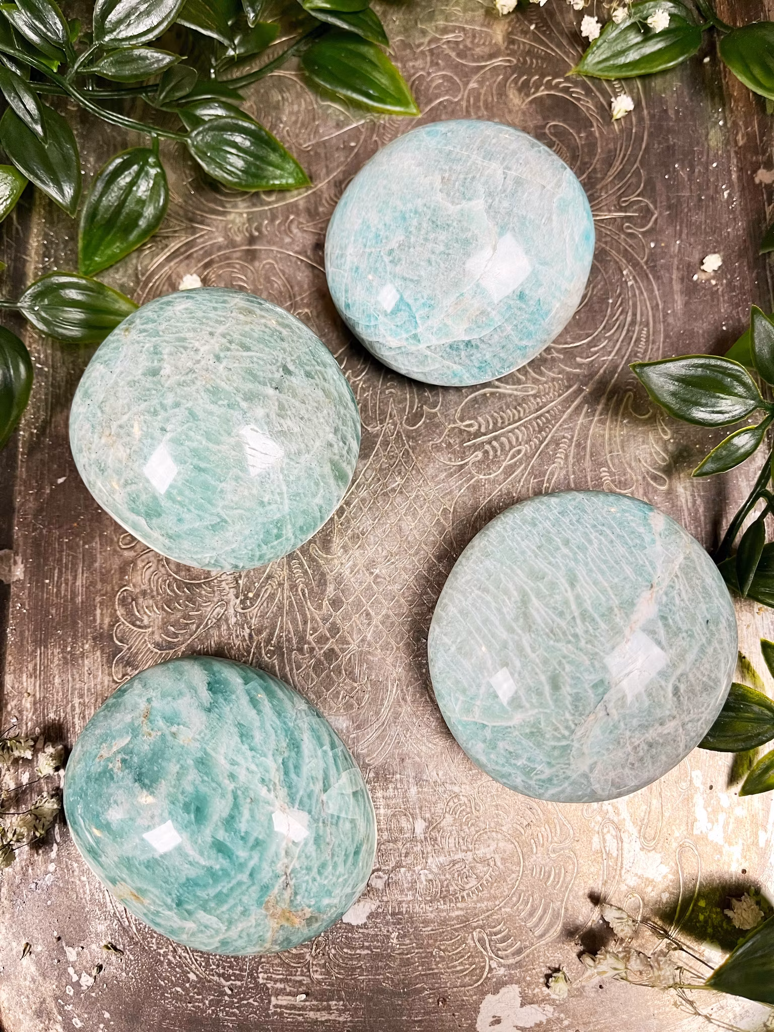 Amazonit, touchstone  stor