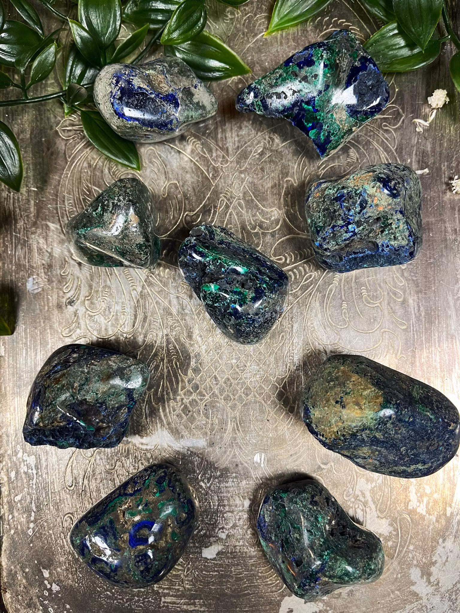 Azurit/malakit, trumlad