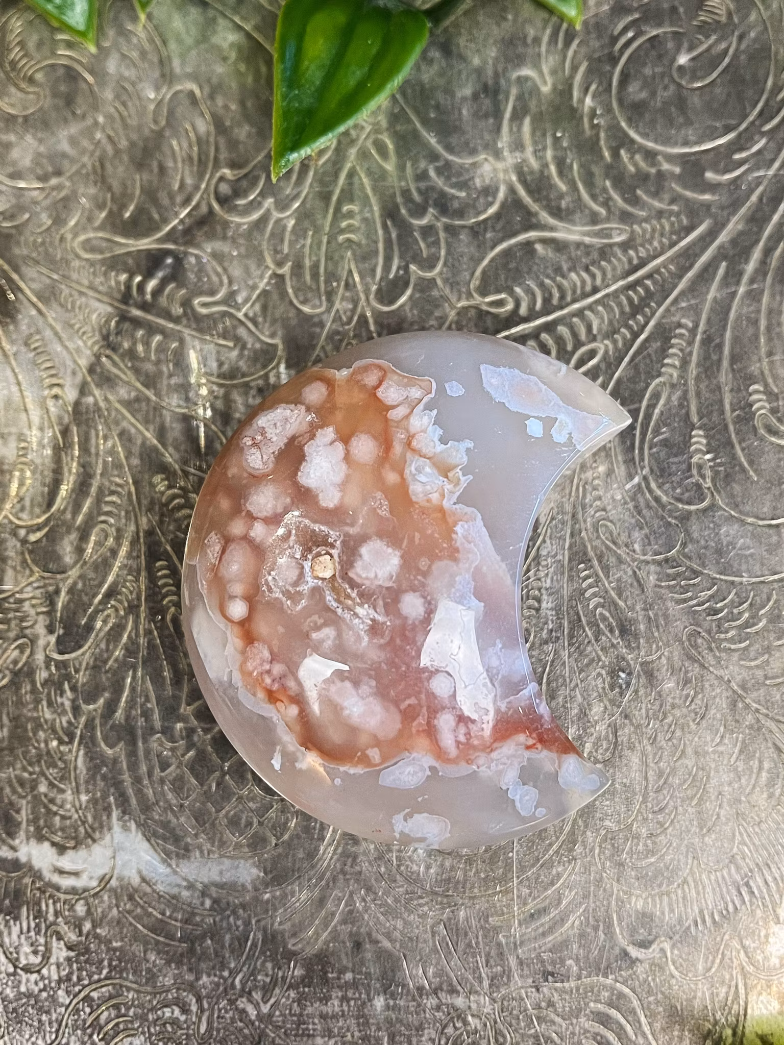 Blomster agat  måne A