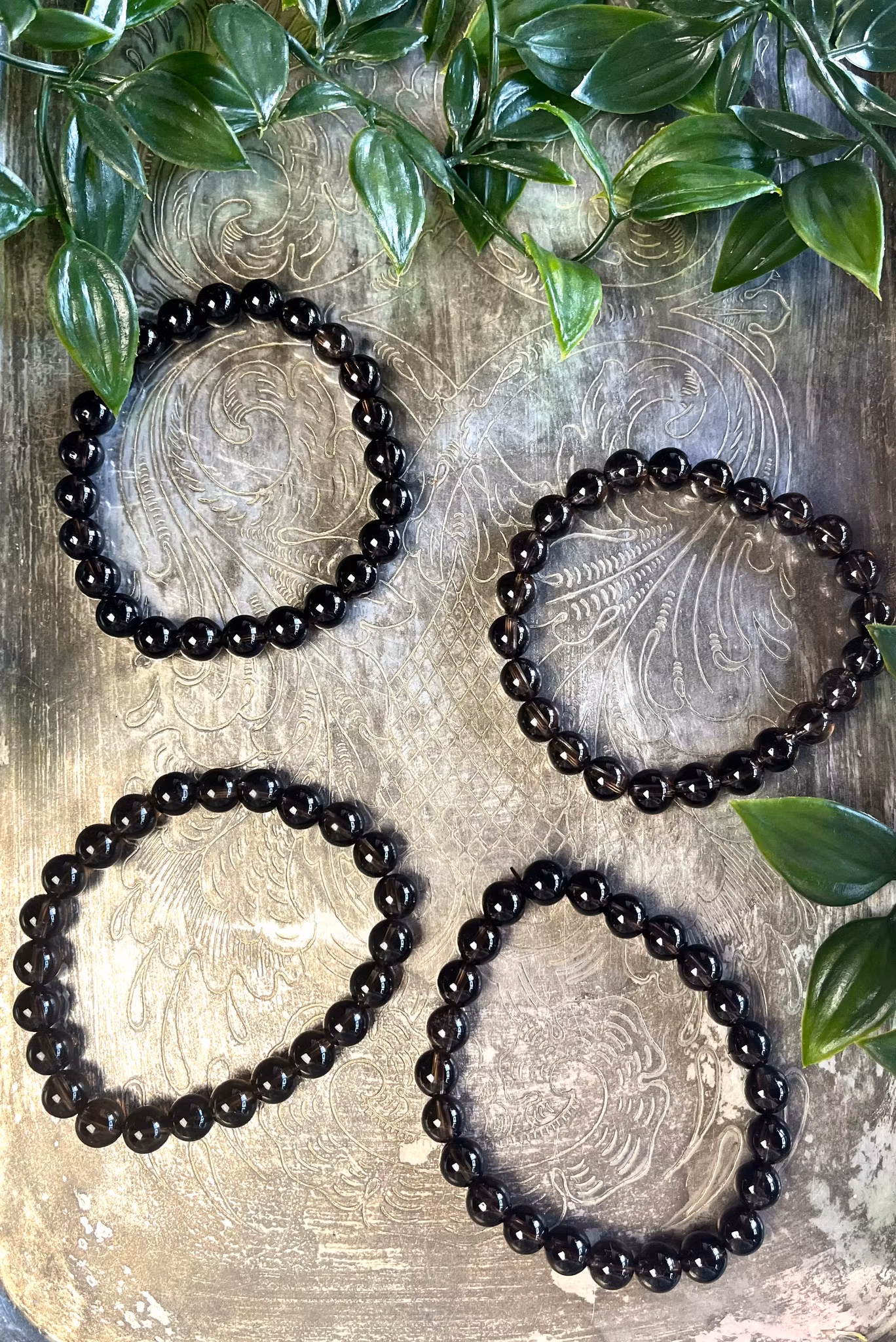 Rökkvarts, rundade Armband