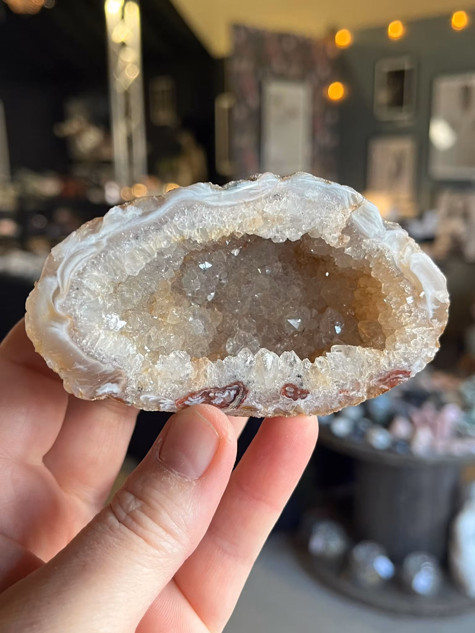 Agat geod med druzy C