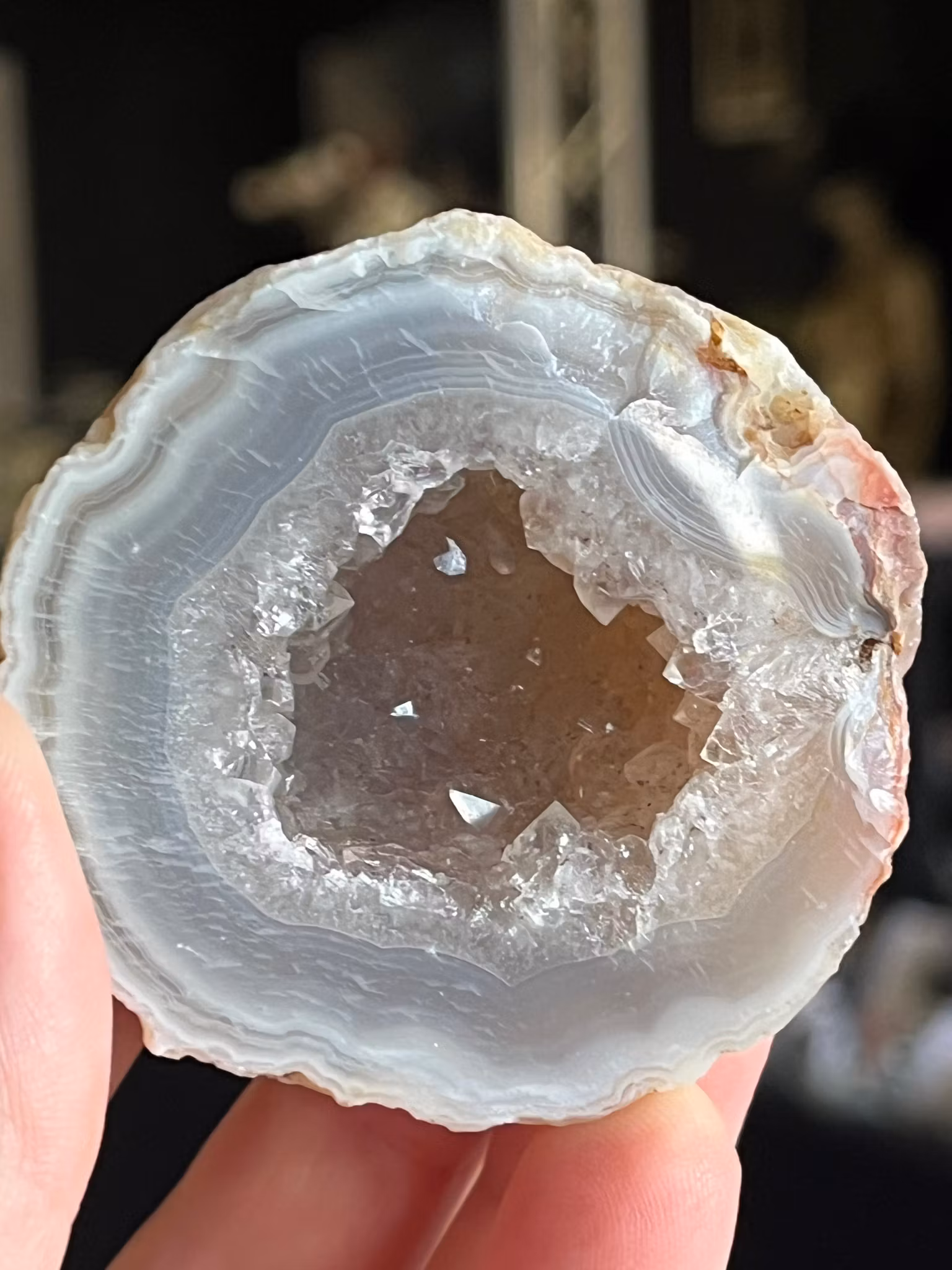 Agat geod med druzy F