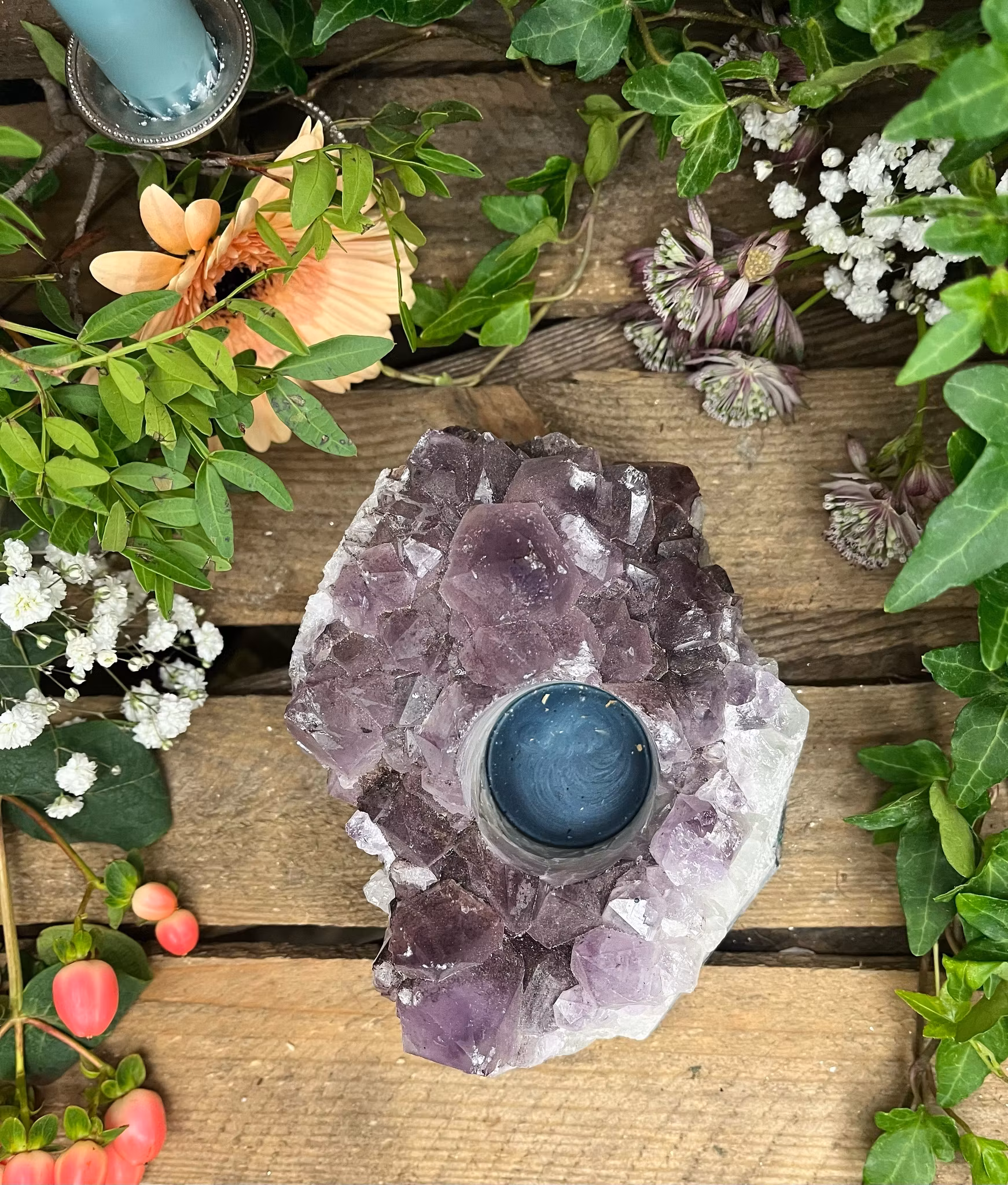 Ametist lykta kluster #D