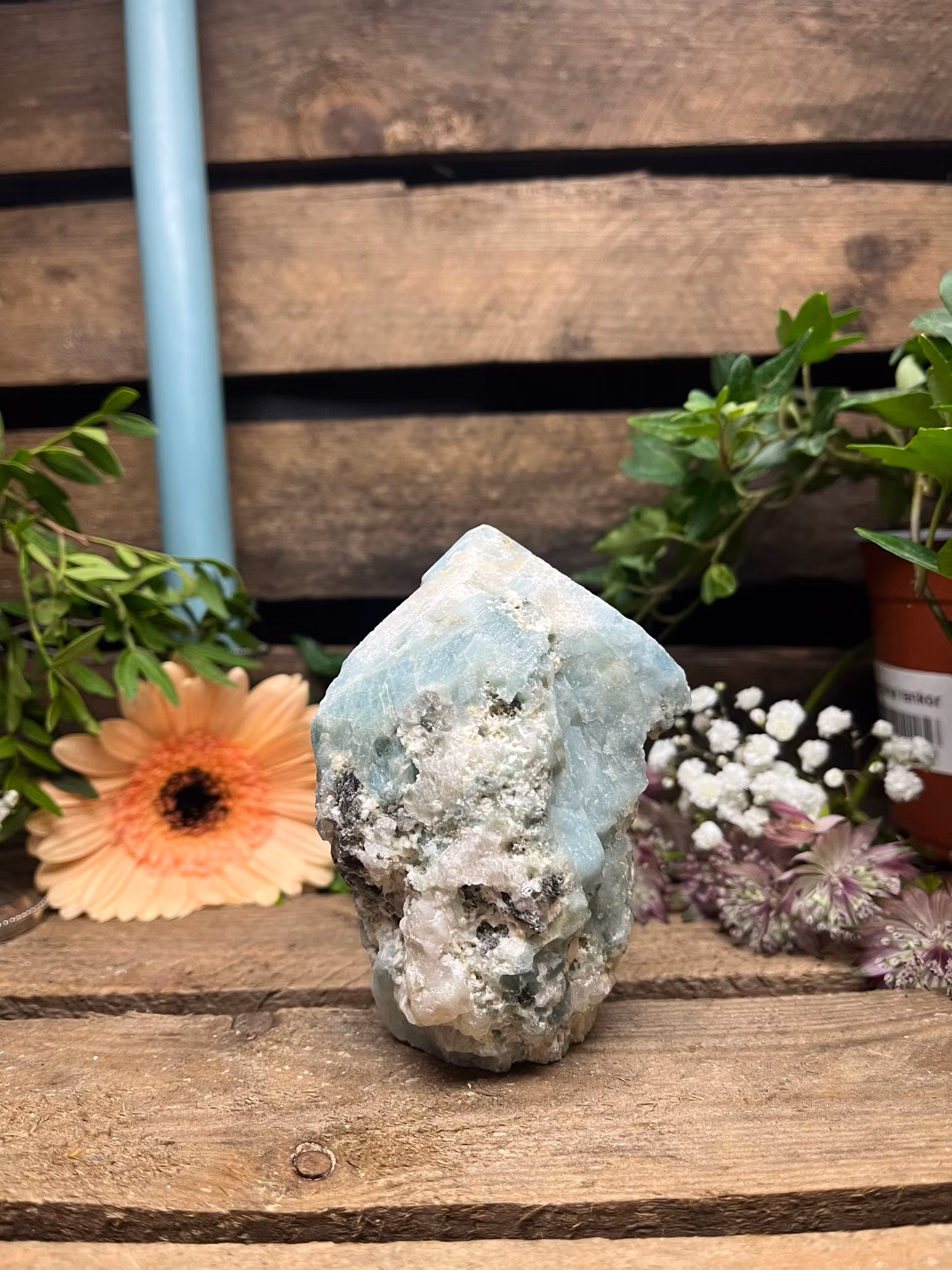 Akvamarin, rå spets