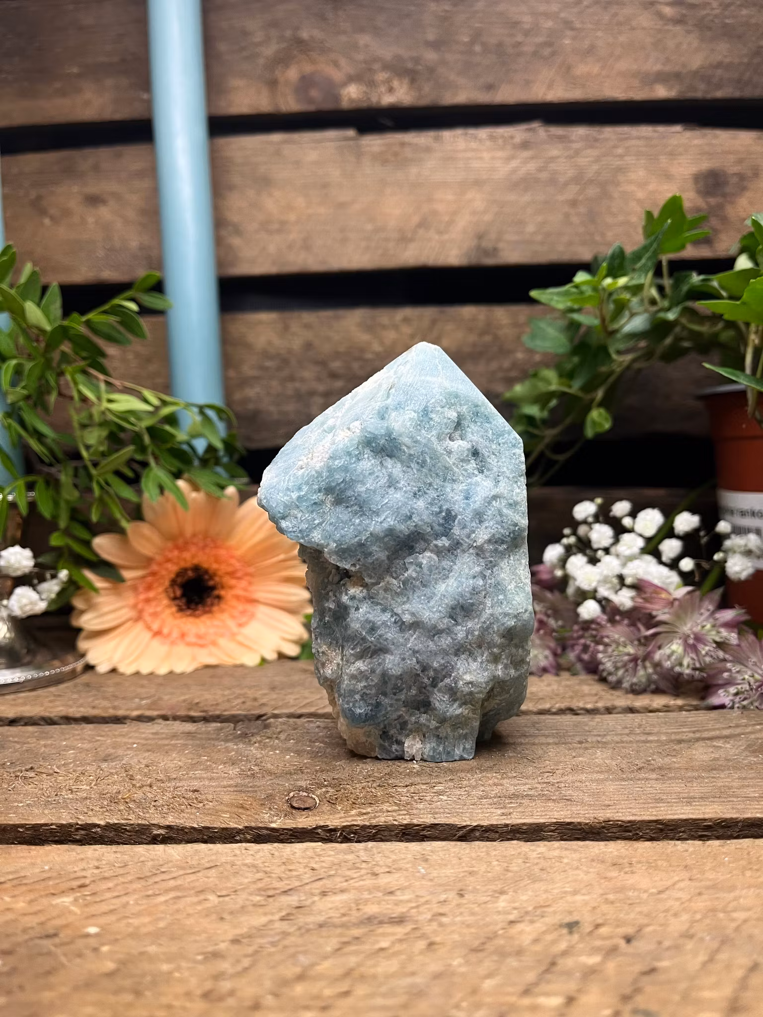 Akvamarin, rå spets