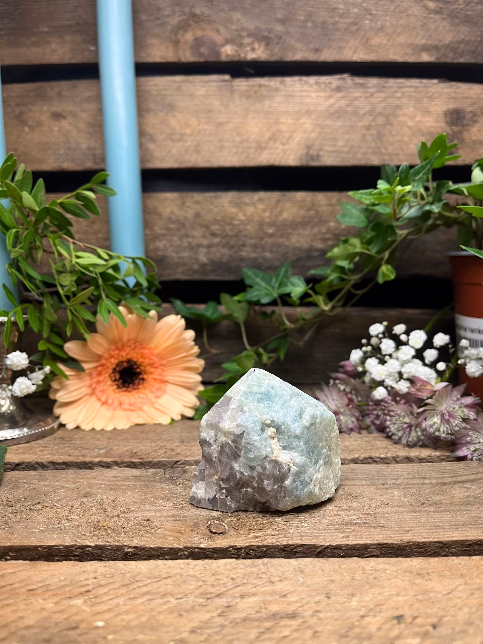 Akvamarin, rå spets