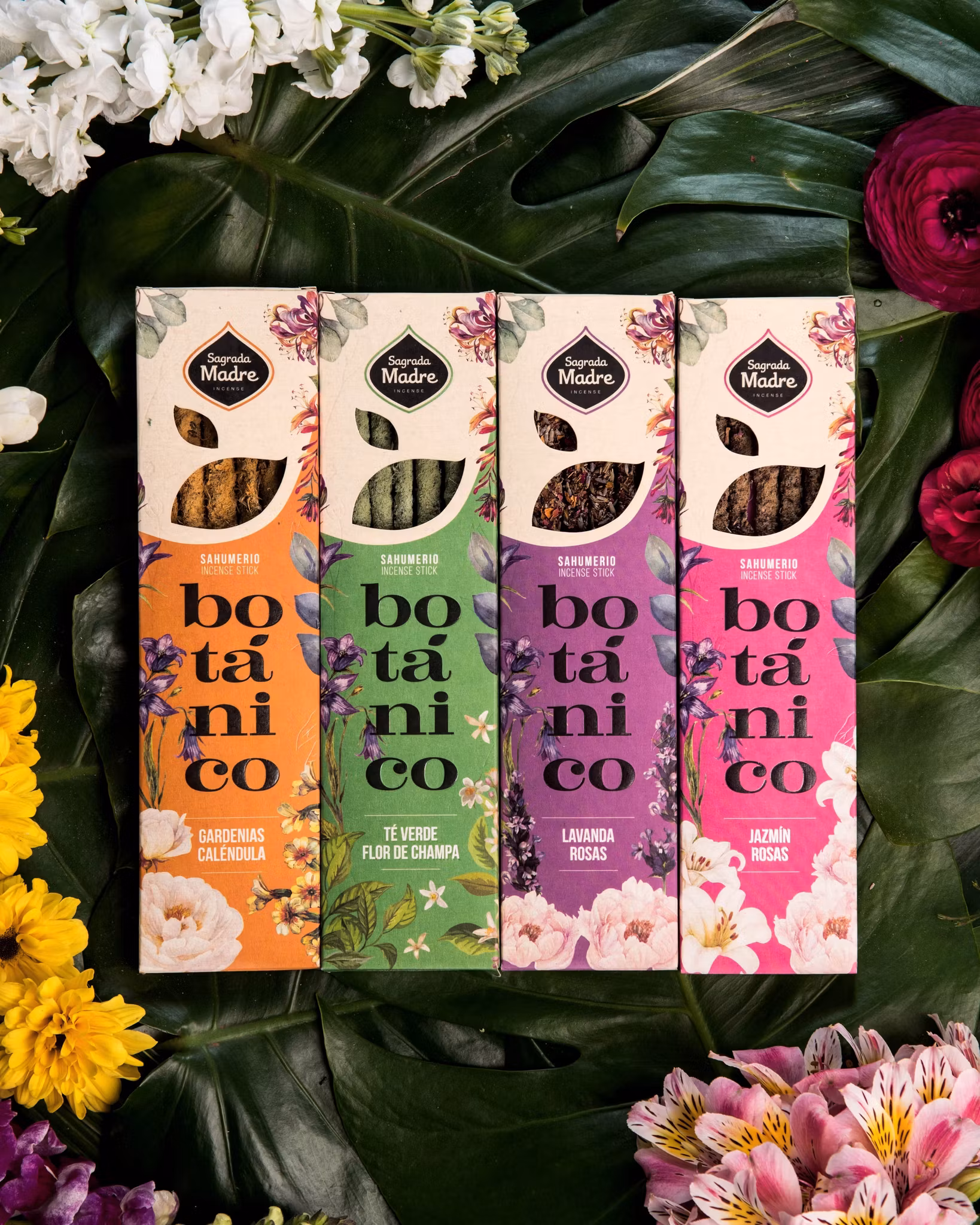 Botánico Grönt Te & Champablomma rökelsepinnar Sagrada Madre