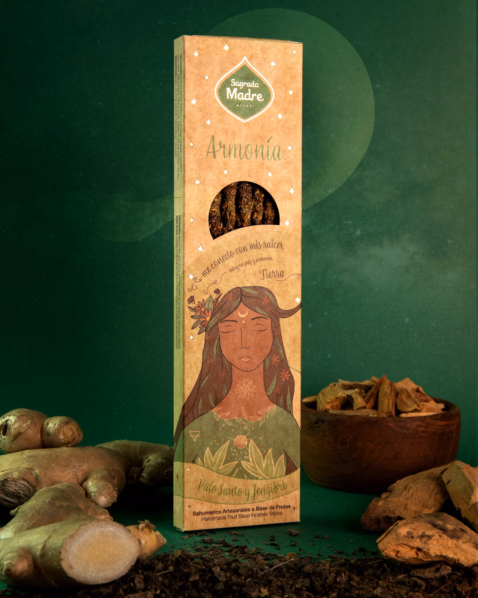 Element Jord Palo Santo & Ingefära rökelsepinnar