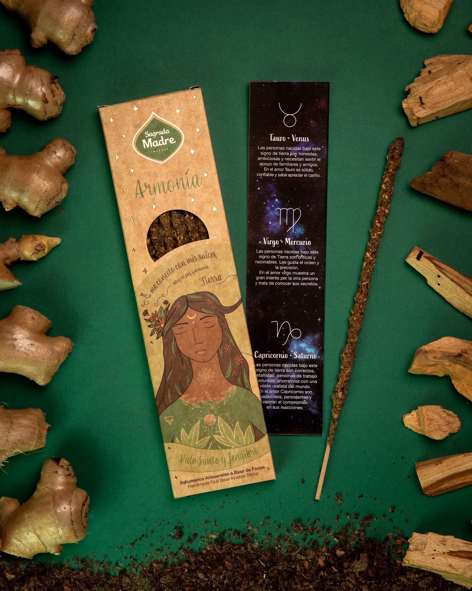 Element Jord Palo Santo & Ingefära rökelsepinnar