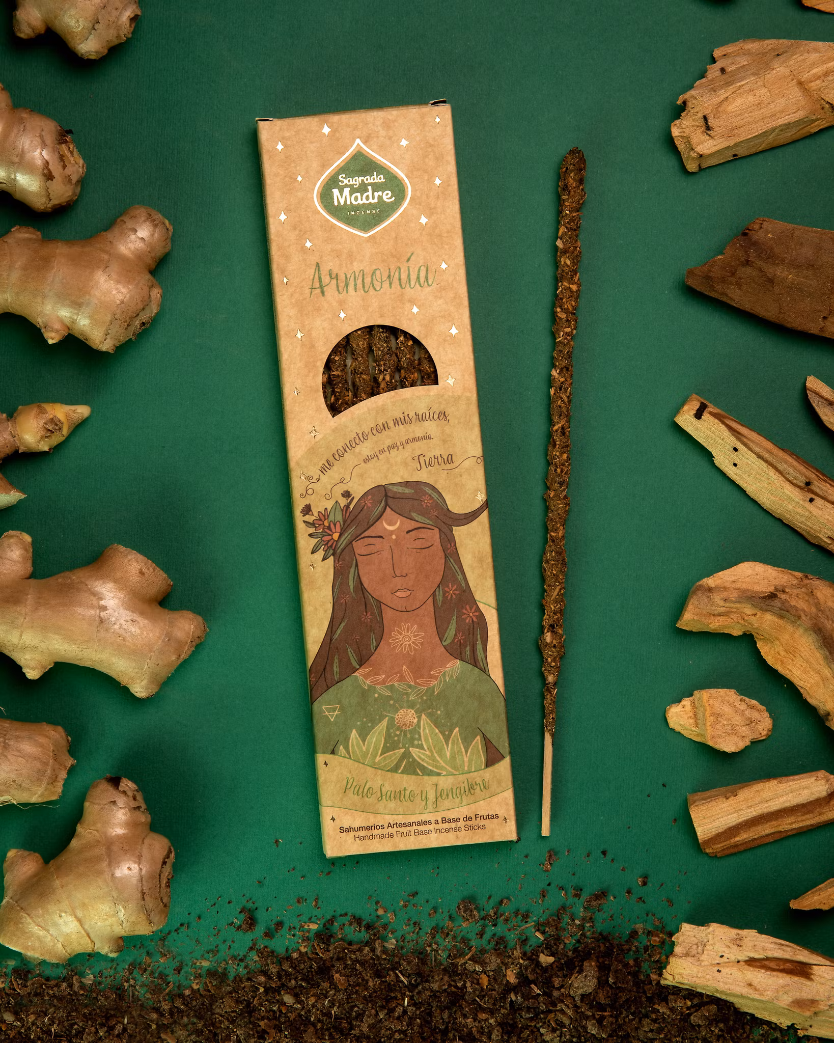 Element Jord Palo Santo & Ingefära rökelsepinnar