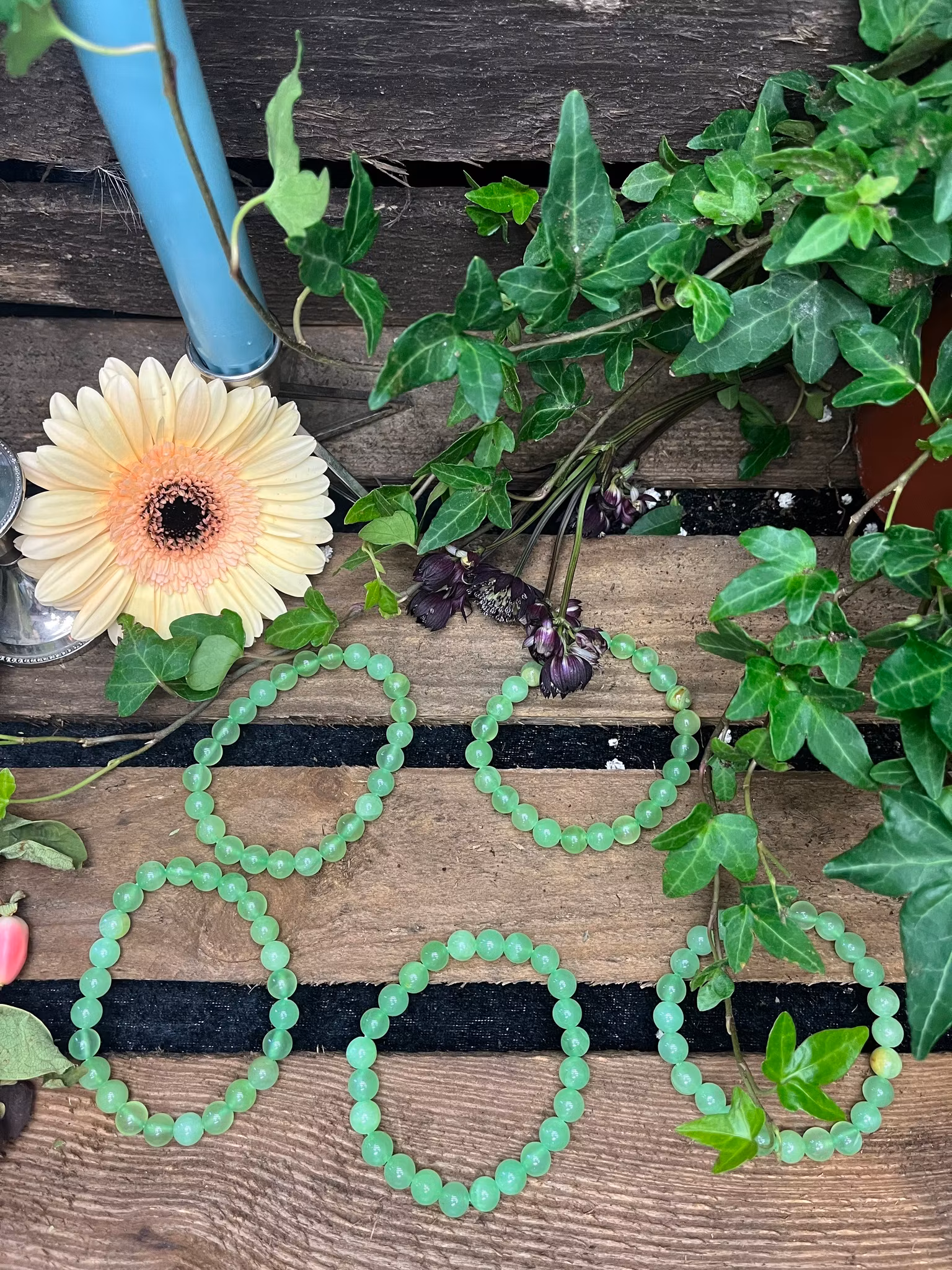 Kalcit, Grön Armband Rund HK