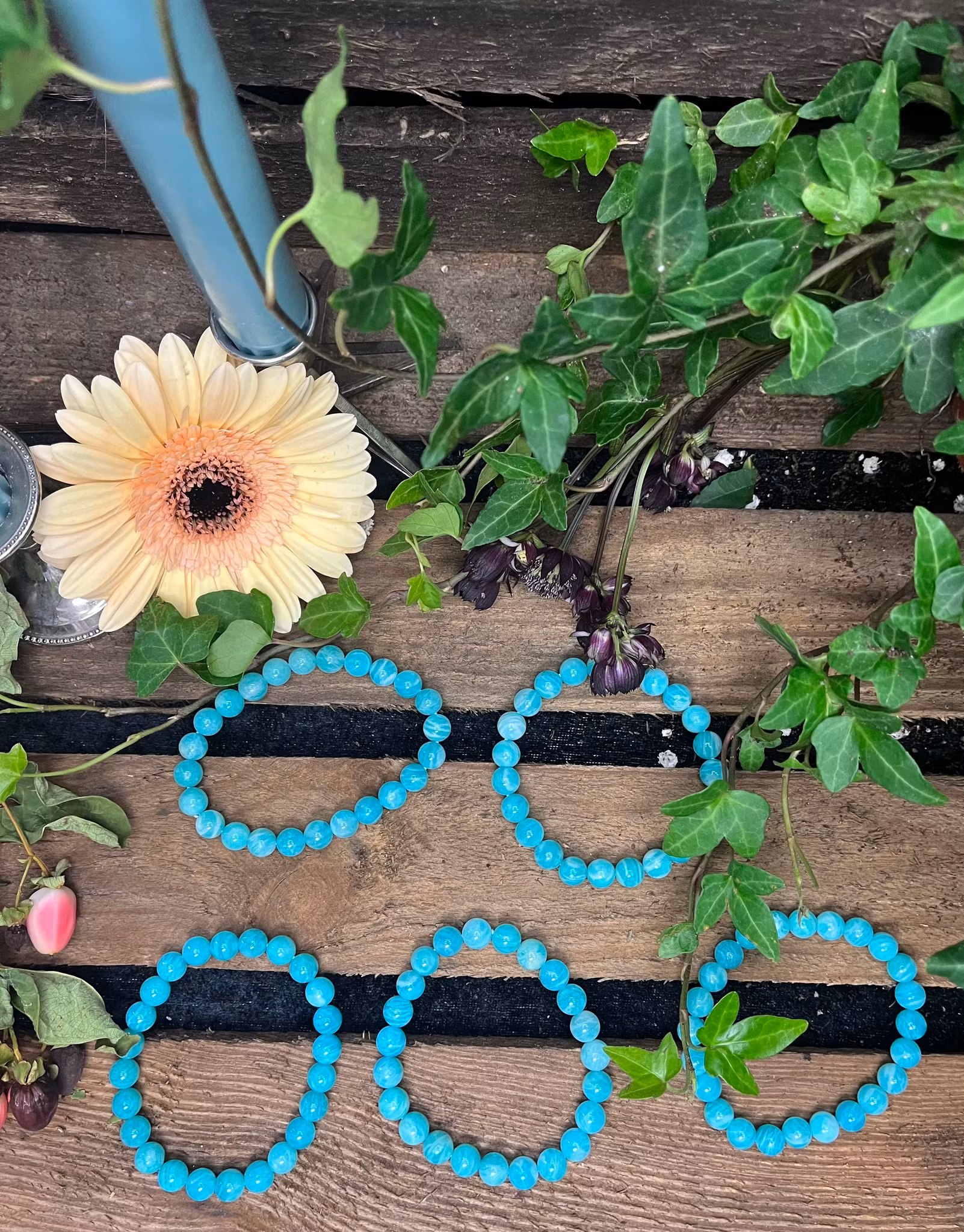 Amazonit, Armband Rund HK