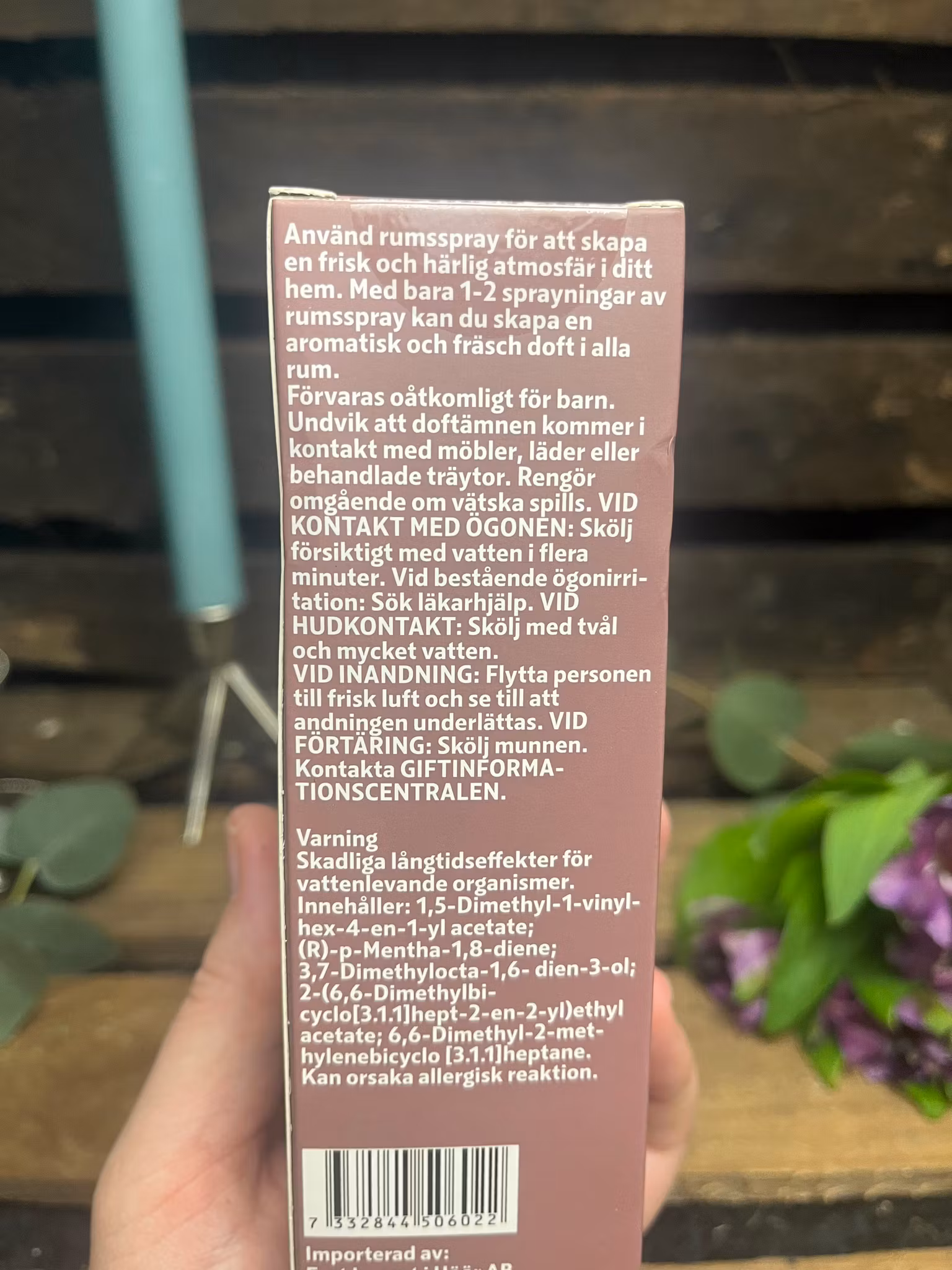 Rumsspray bergamott & lotus