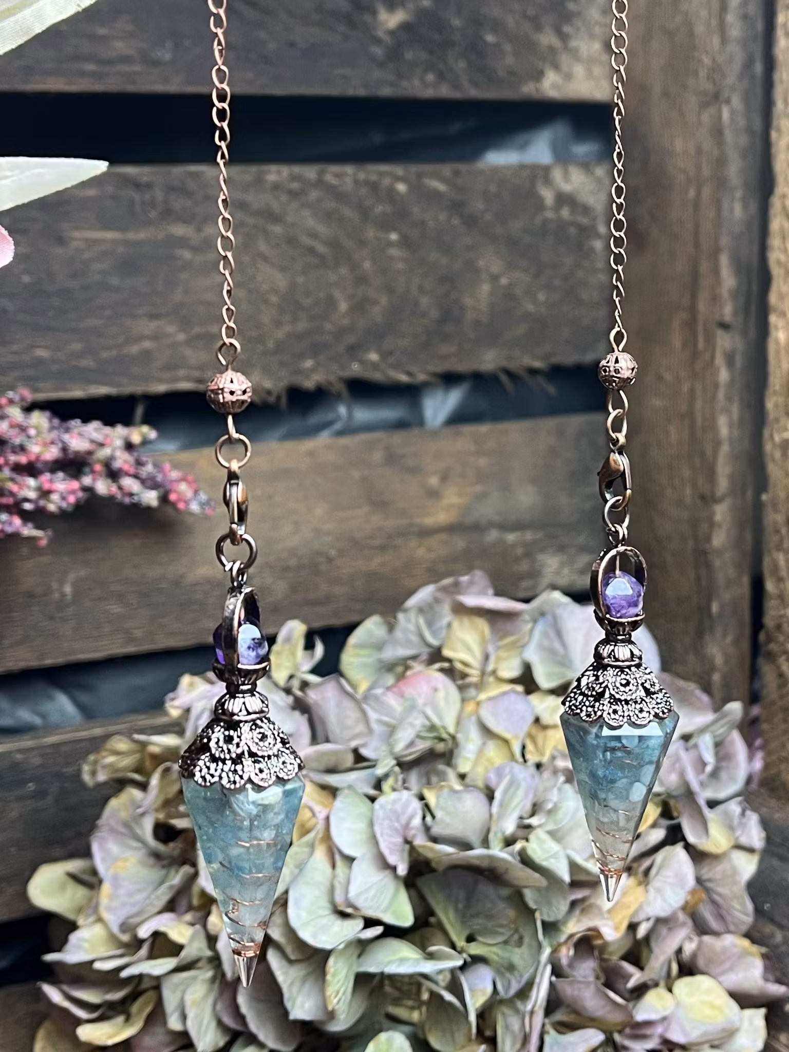 Akvamarin, Pendel Orgonit Koppar