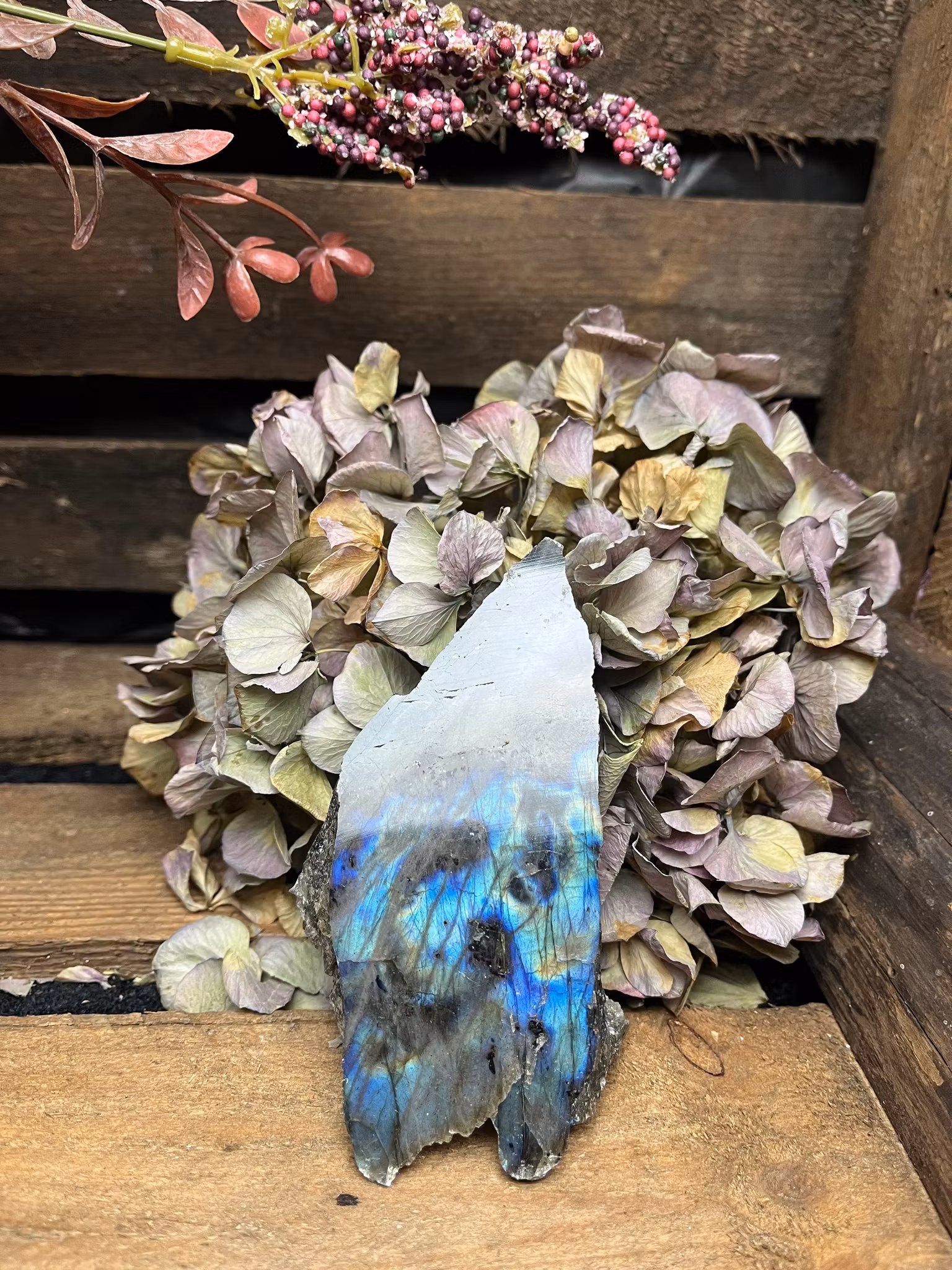 Labradorit Halvpolerad #D