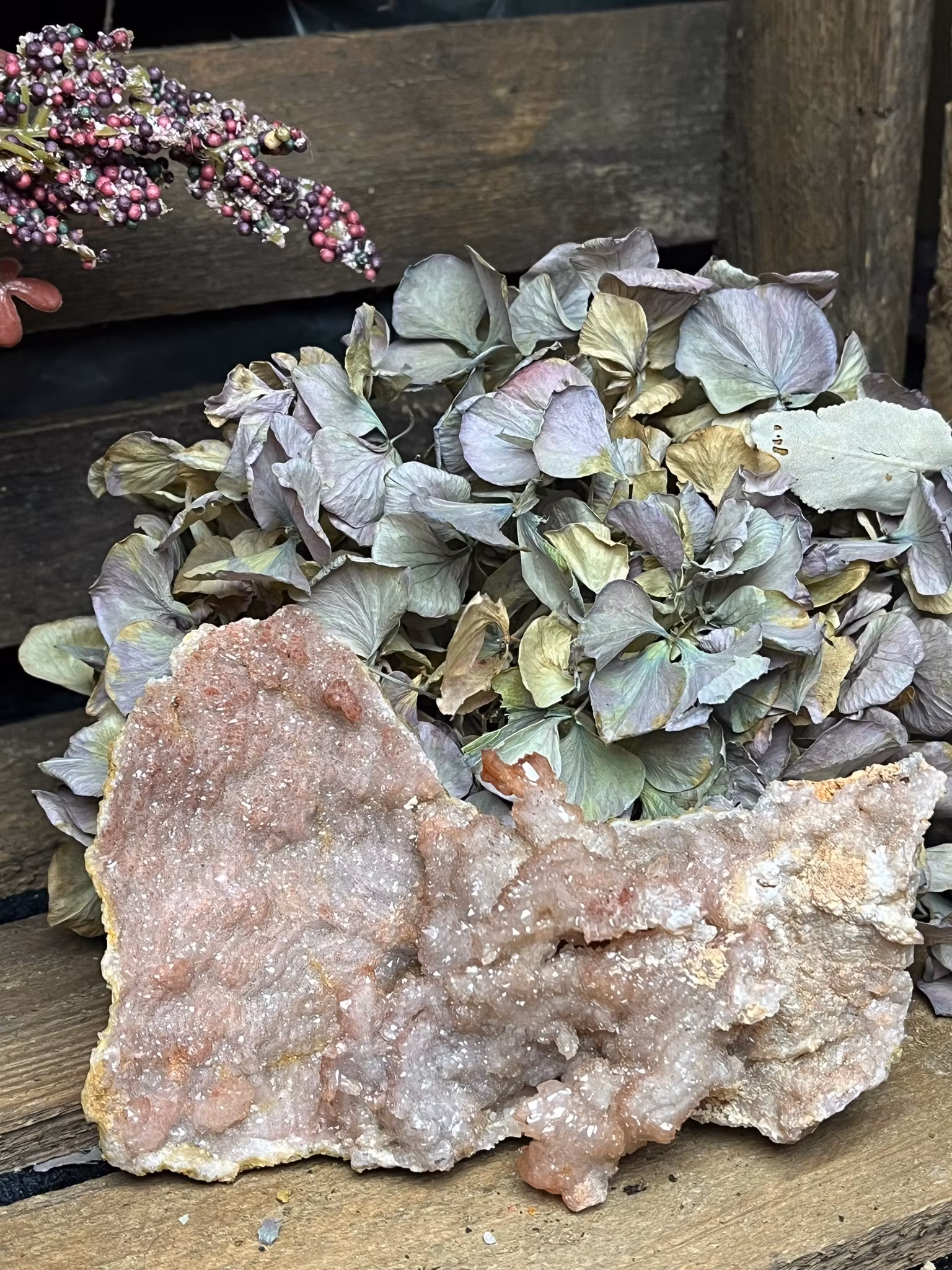 Ametist med hematoid kluster #8