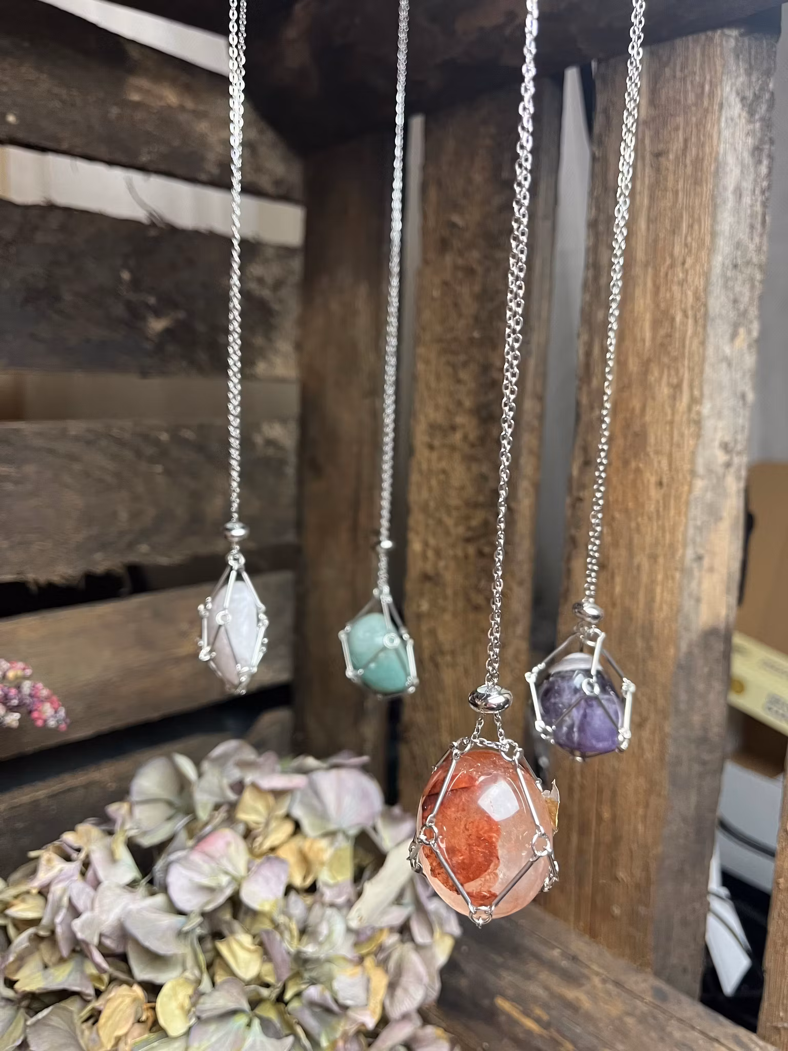 Halsband, Med Stenbur Silver