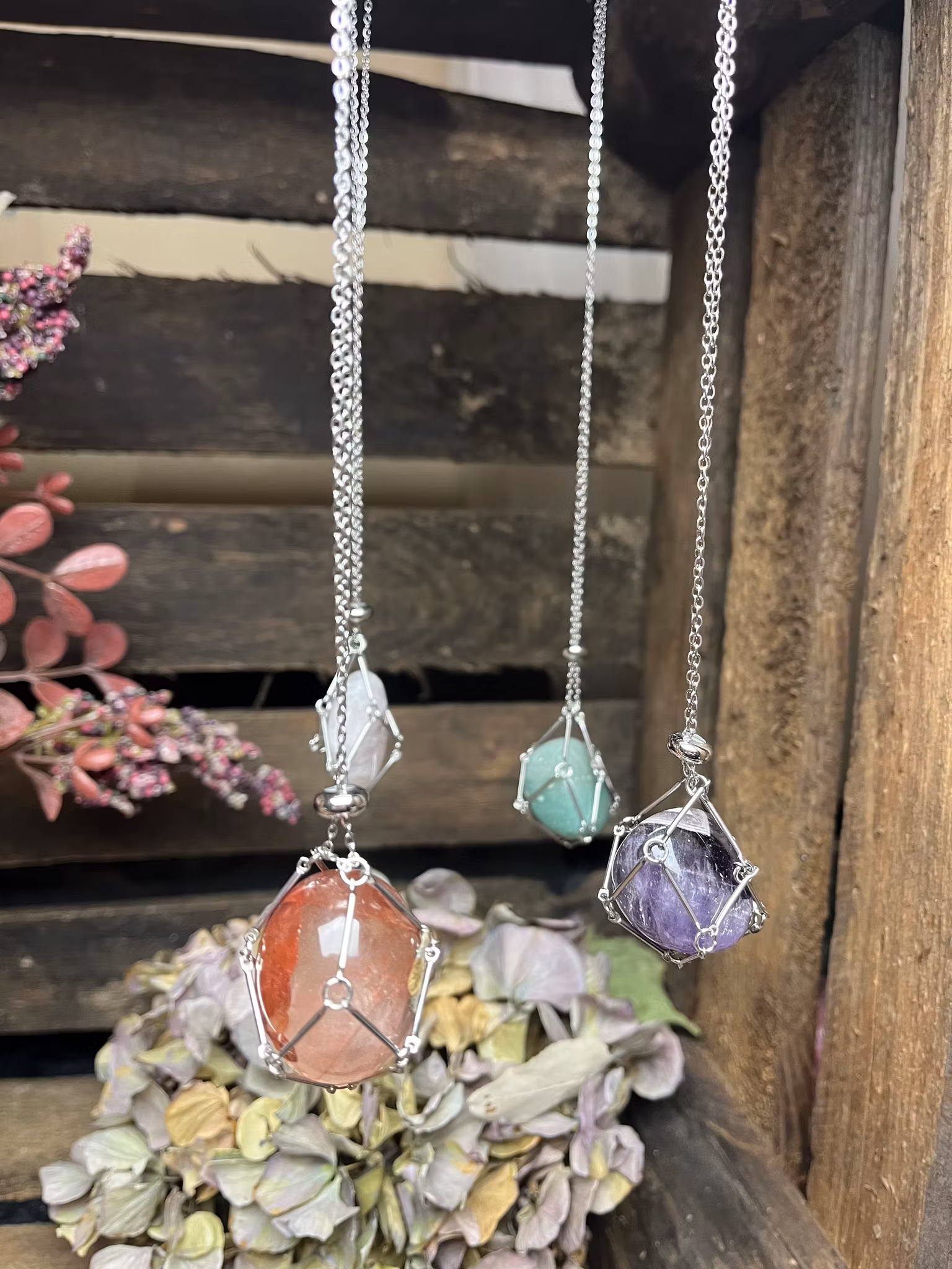 Halsband, Med Stenbur Silver