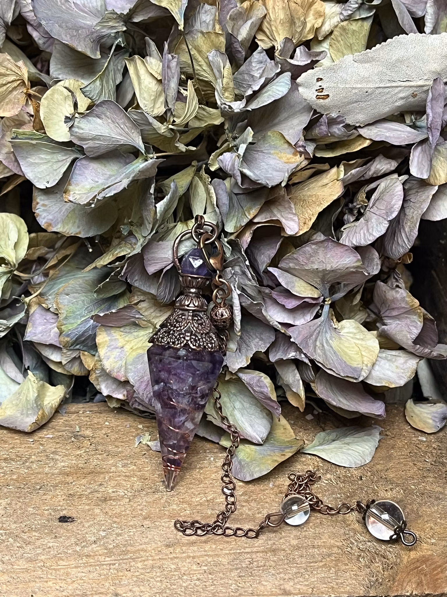 Ametist, Pendel Orgonit Koppar