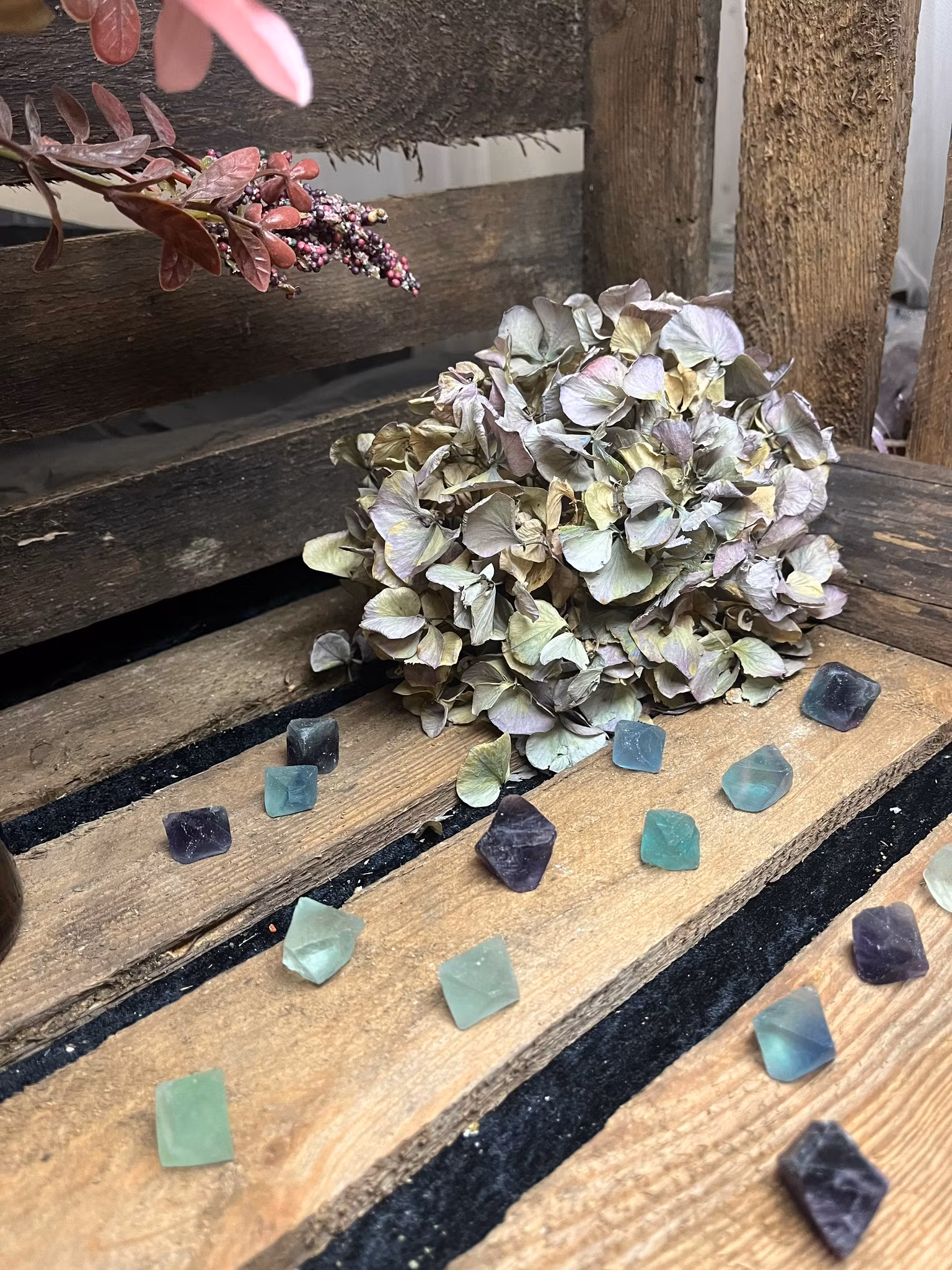 Fluorit, rå Oktaeder Små