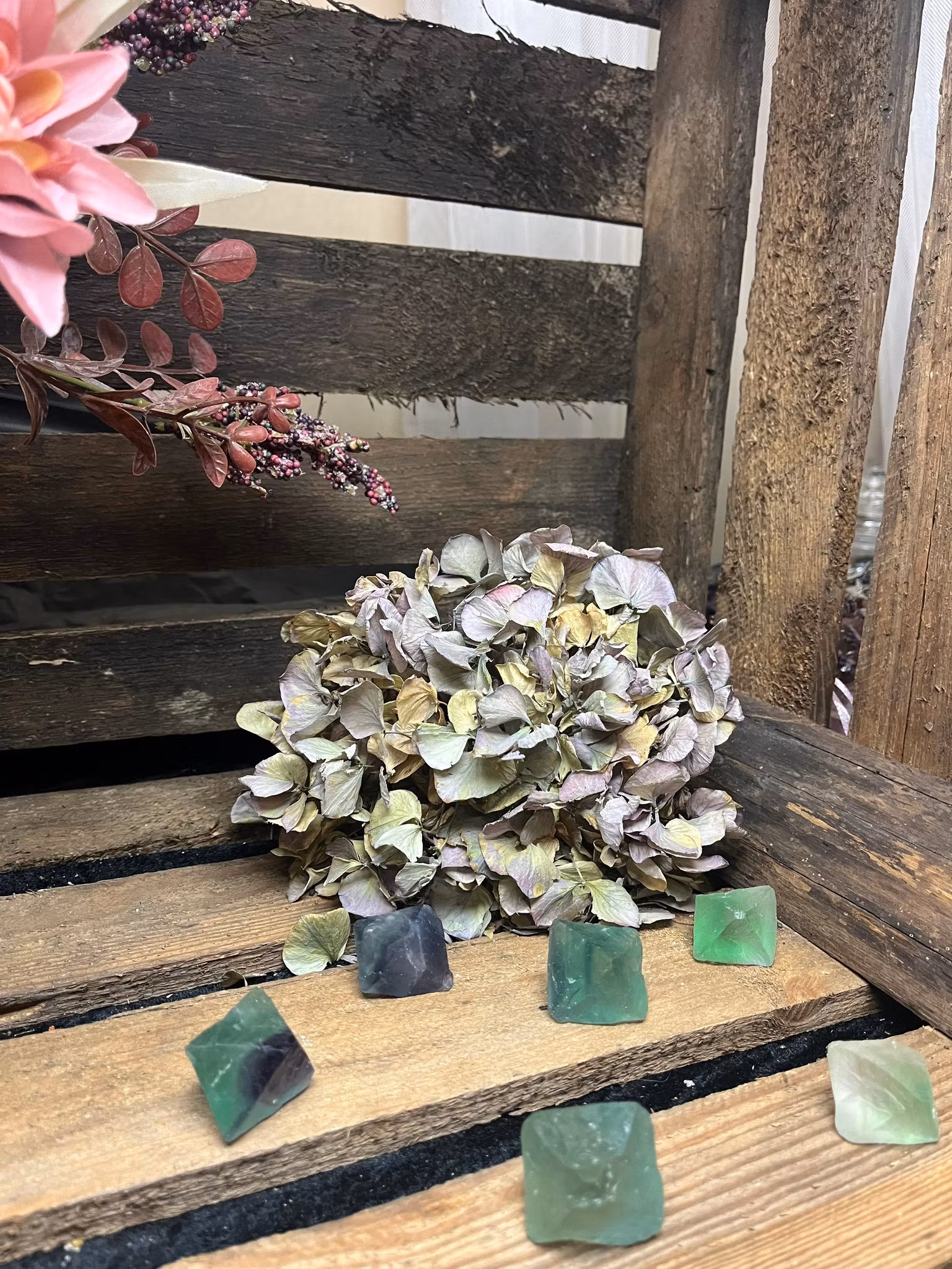 Fluorit, rå Oktaeder Stora