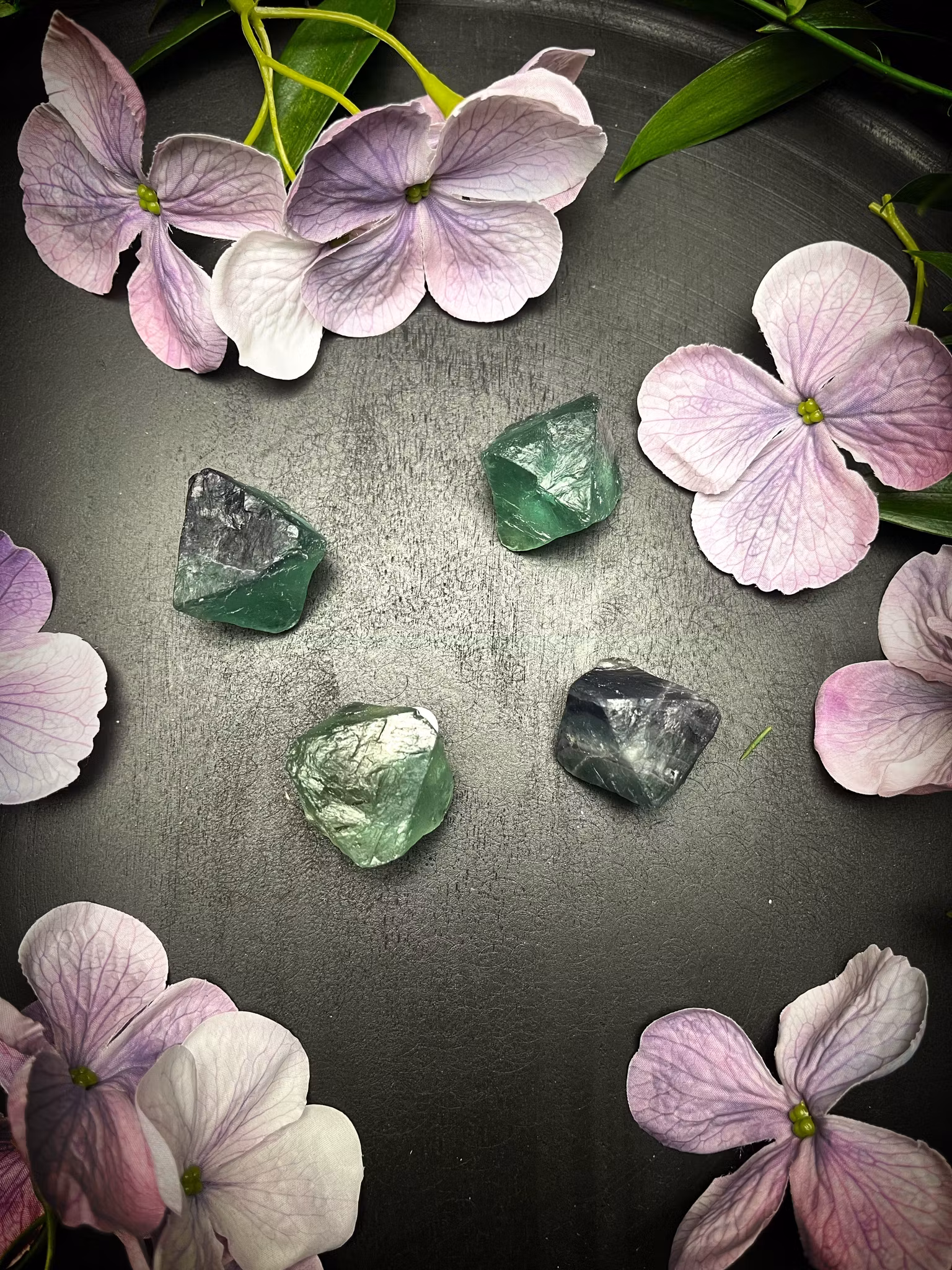 Fluorit, rå Oktaeder Stora