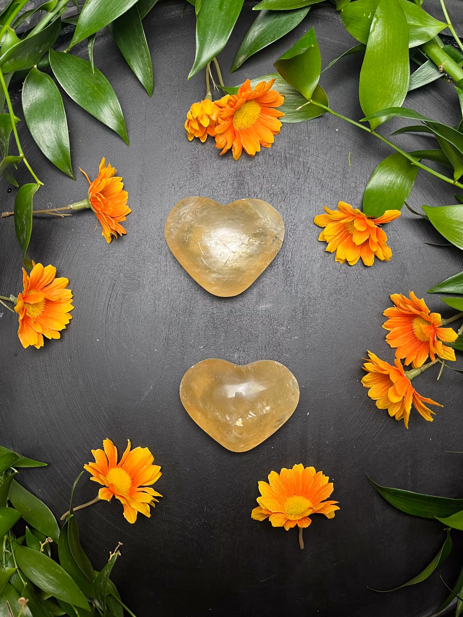 Honungs kalcit  hjärta