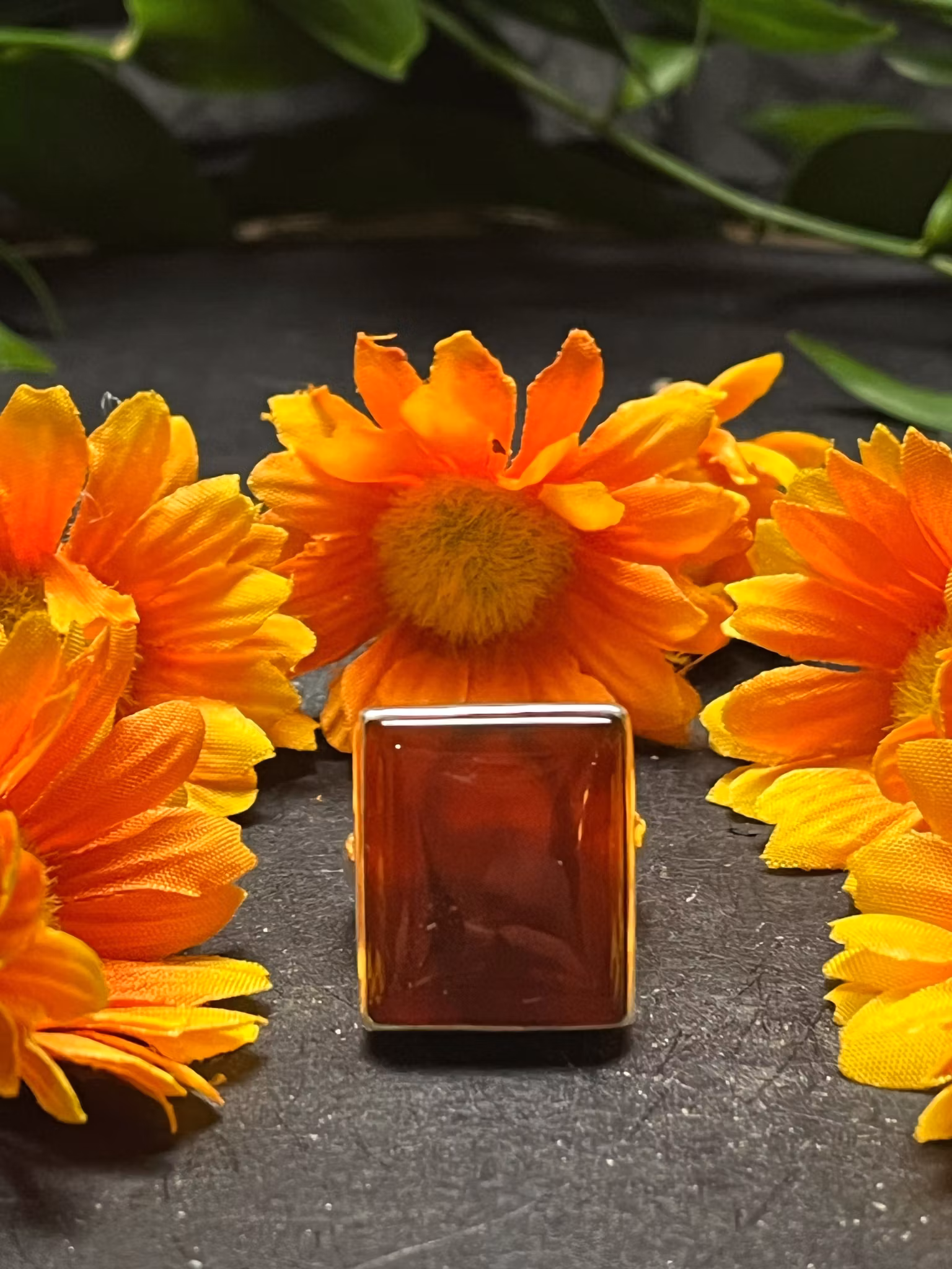 Karneol  ring sterling silver ställbar