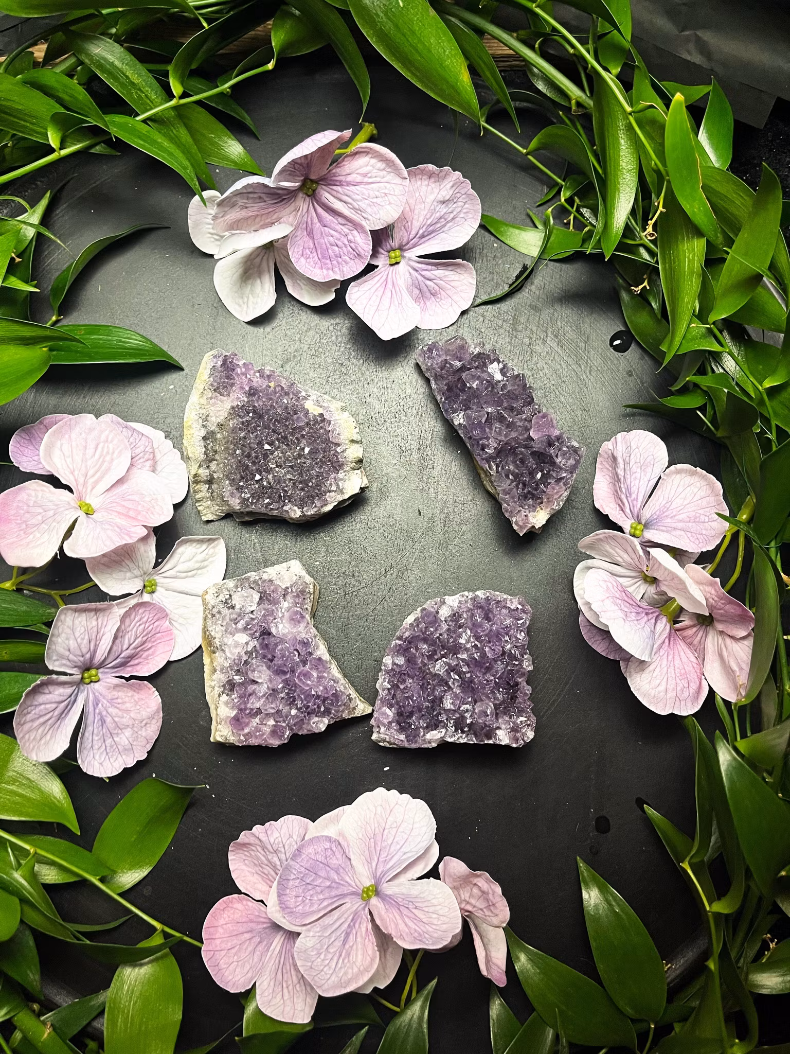 Ametist, kluster mellan