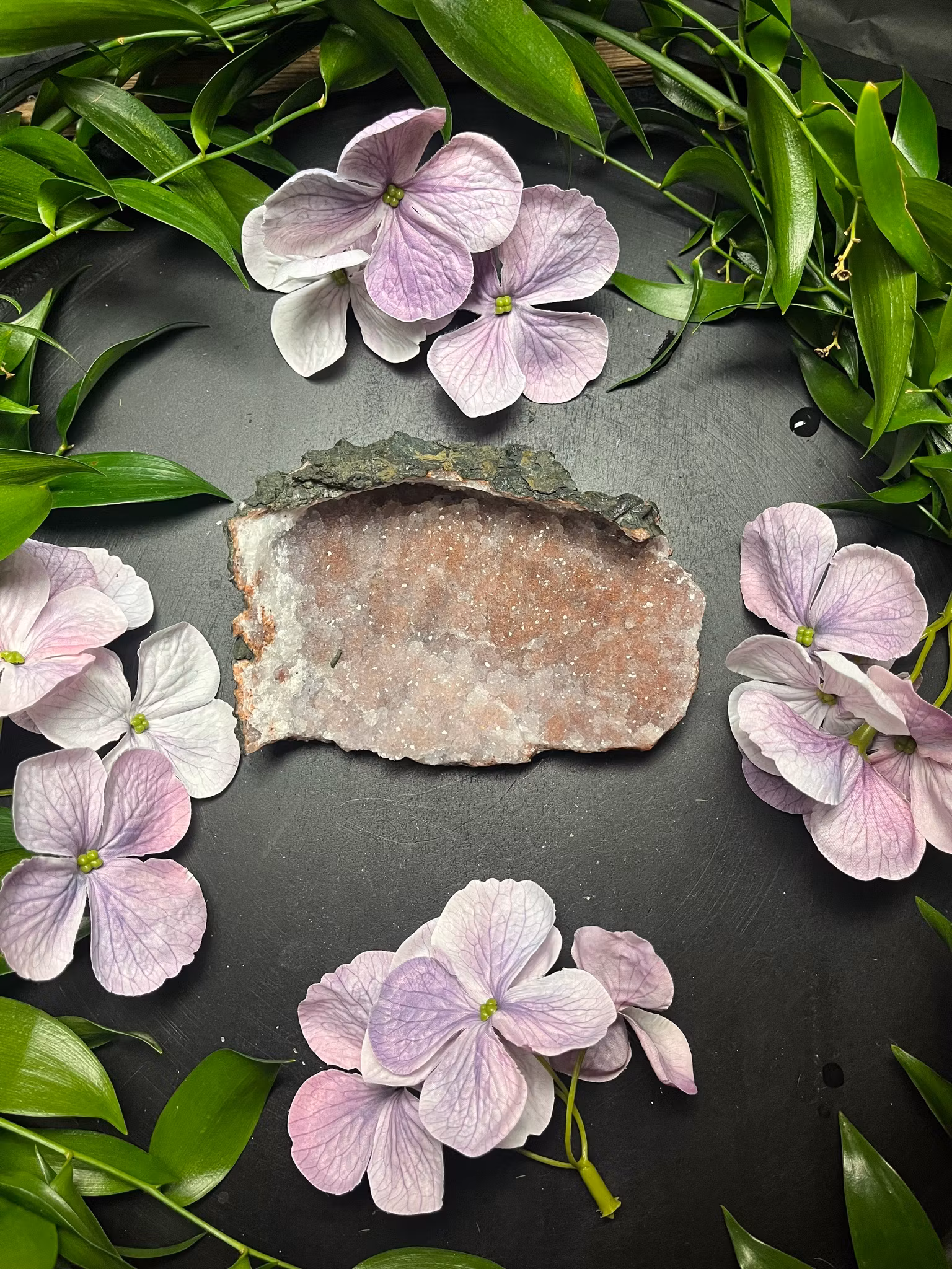 Ametist med hematoid kluster #7