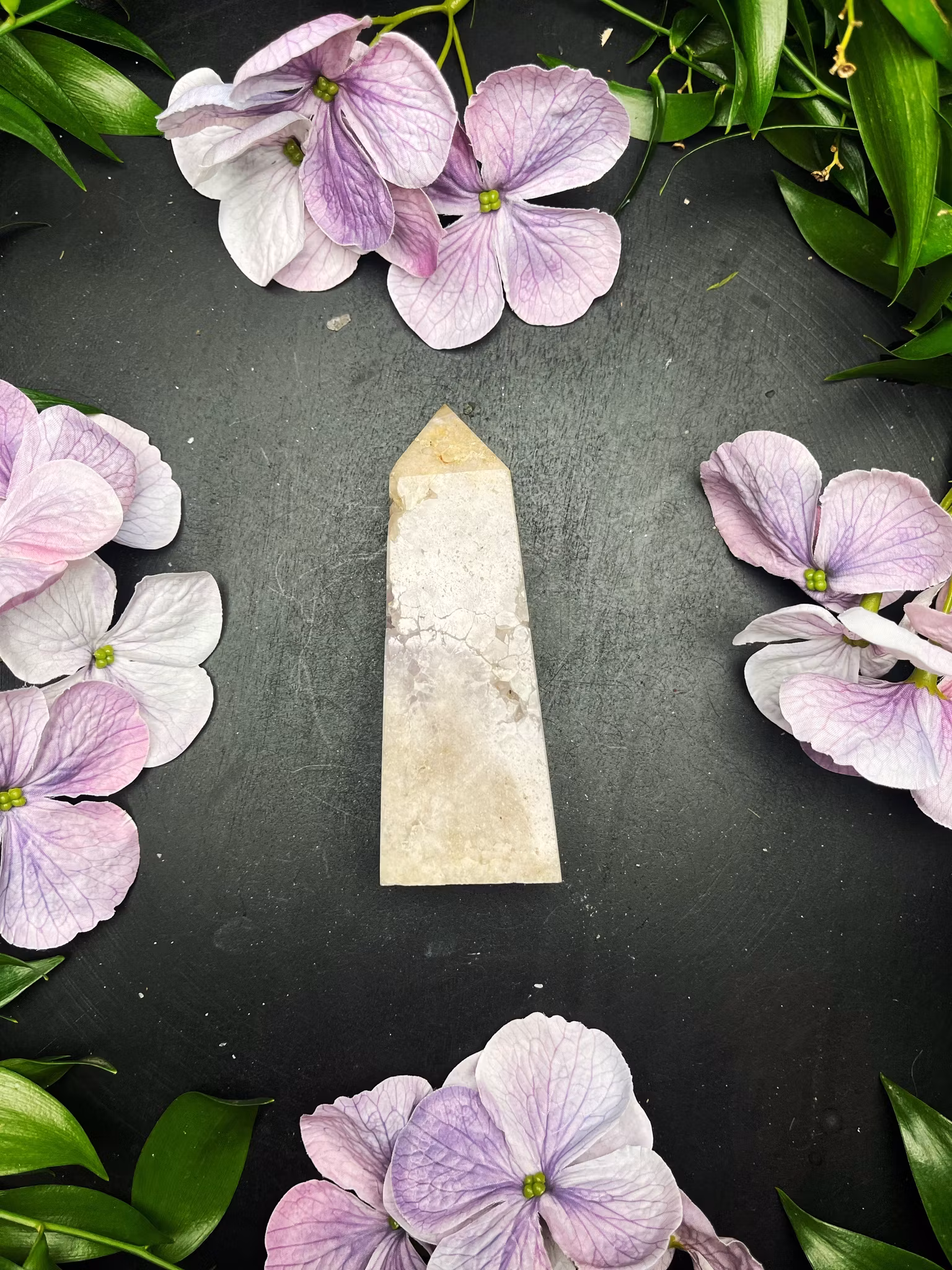 Rosa ametist/blomster agat torn